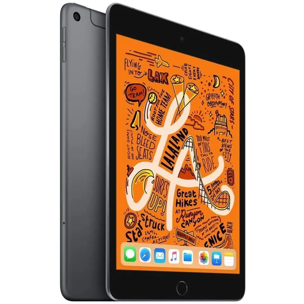 Apple iPad Mini 5th Generation (Wi-Fi + Cellular, 64GB) - Space Gray (Renewed)