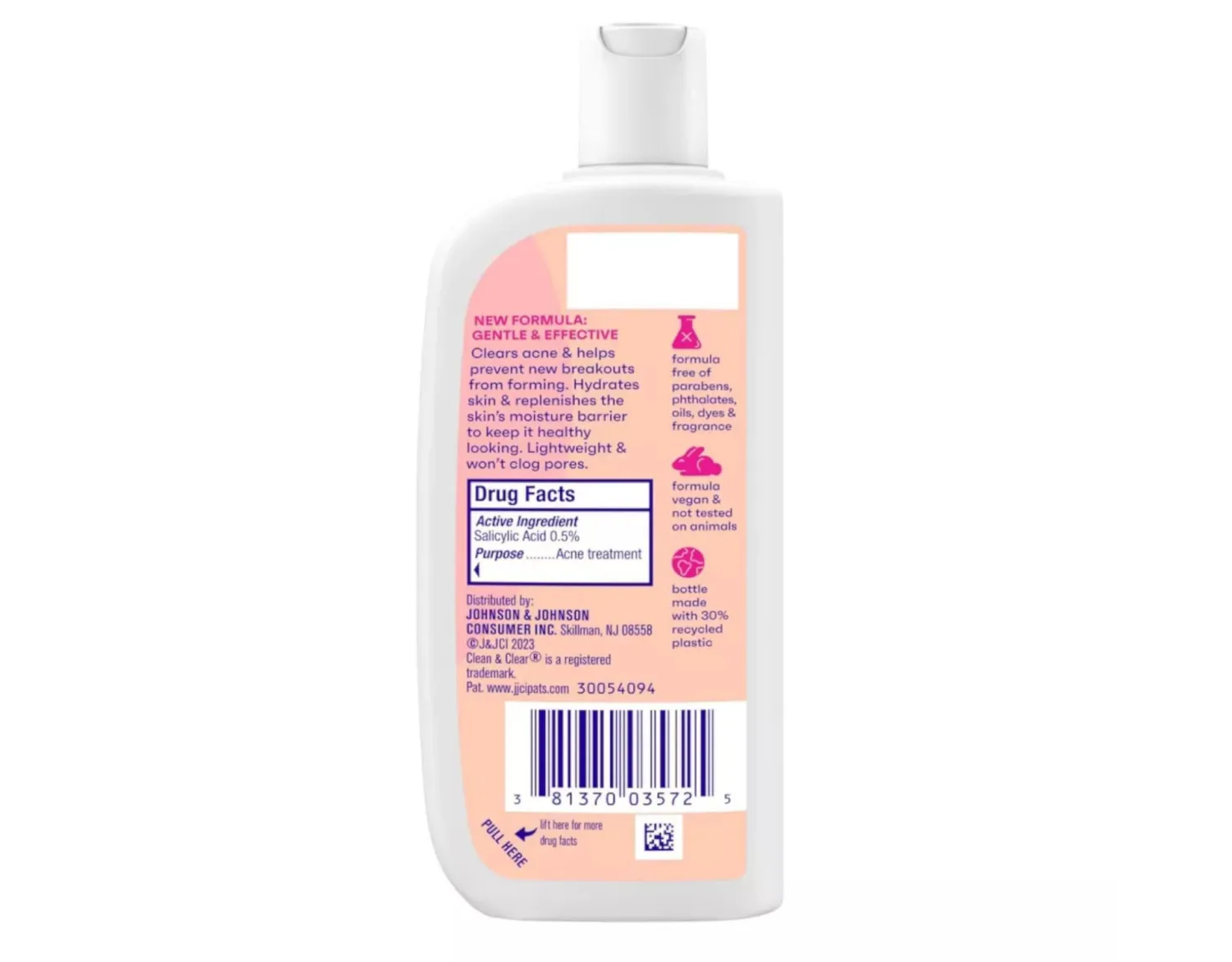 Clean & Clear Essentials Dual Action Facial Moisturizer with Salicylic Acid Acne Medication to Treat Acne and Prevent Pimples, Oil Free Face Moisturizer Cream for Acne-Prone Skin, 4 oz