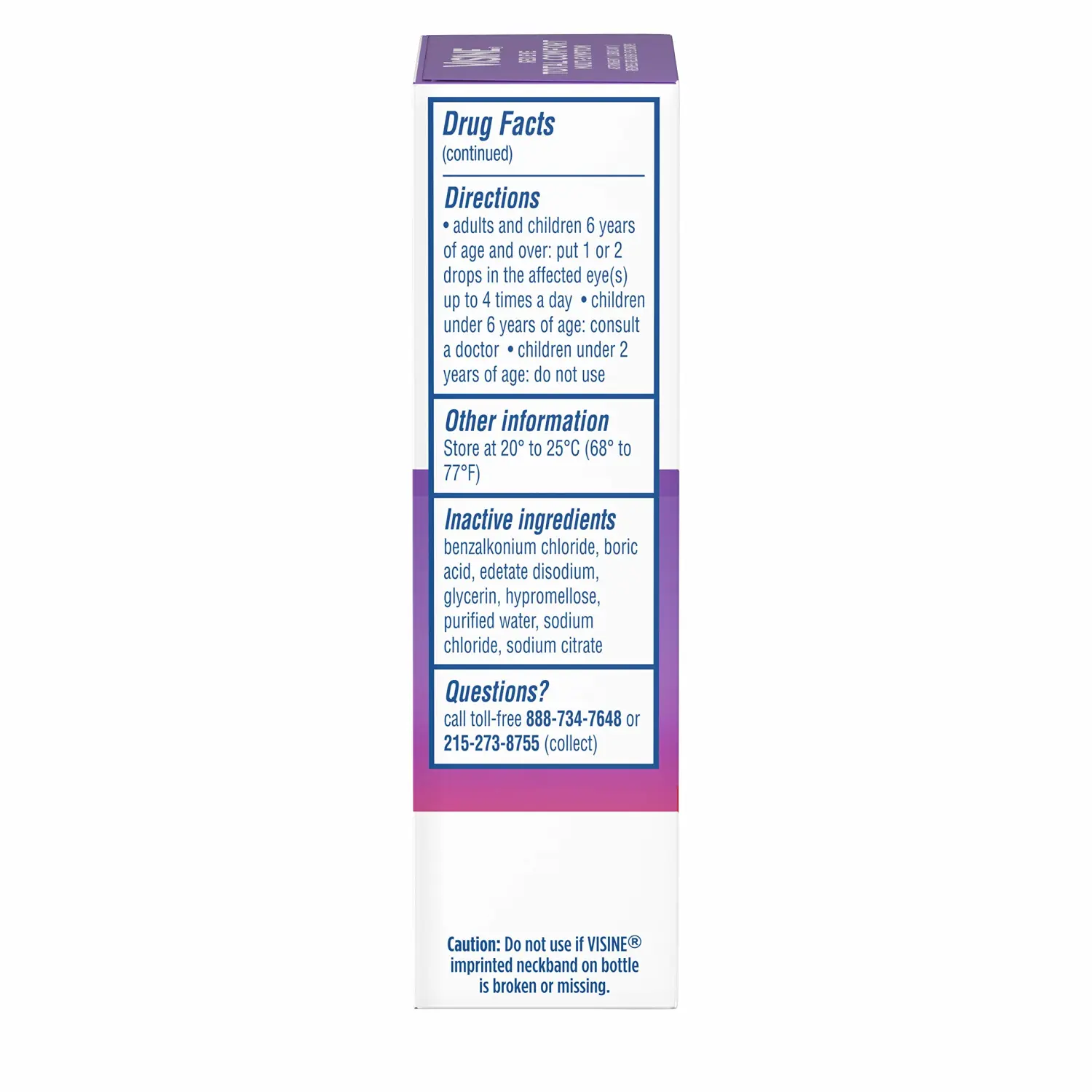 Visine Multi-Symptom Eye Drops - Astringent, Lubricant & Redness Reliever for Irritated, Dry, Red Eyes - 0.5 fl. oz