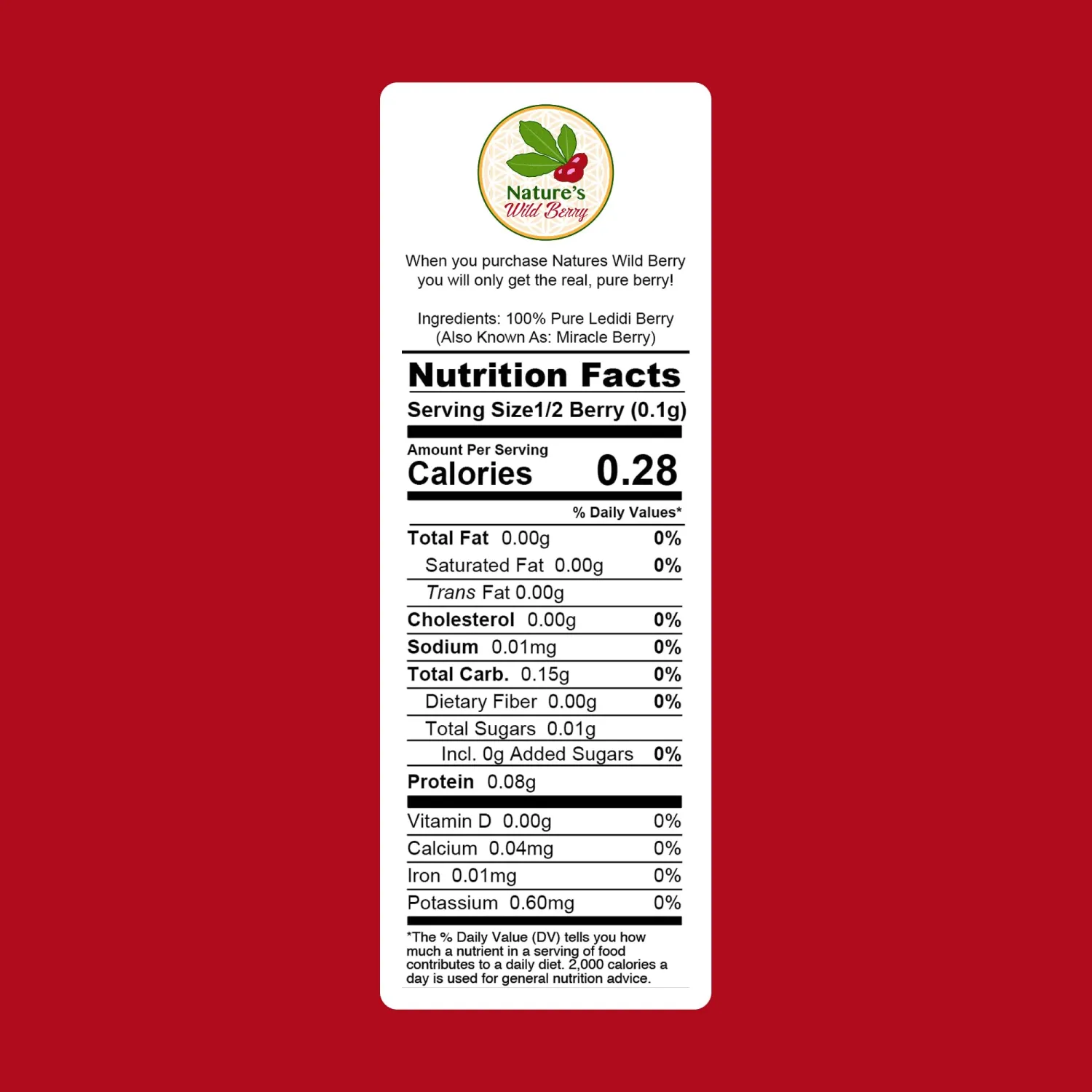 Nature's Wild Berry Miracle Berries – 50 Flavor-Changing Berry Halves | Resealable Refill Pack | Freeze-Dried in USA | Turn Sour to Sweet | As Seen on Shark Tank | Magic Fruit for Taste Transformation
