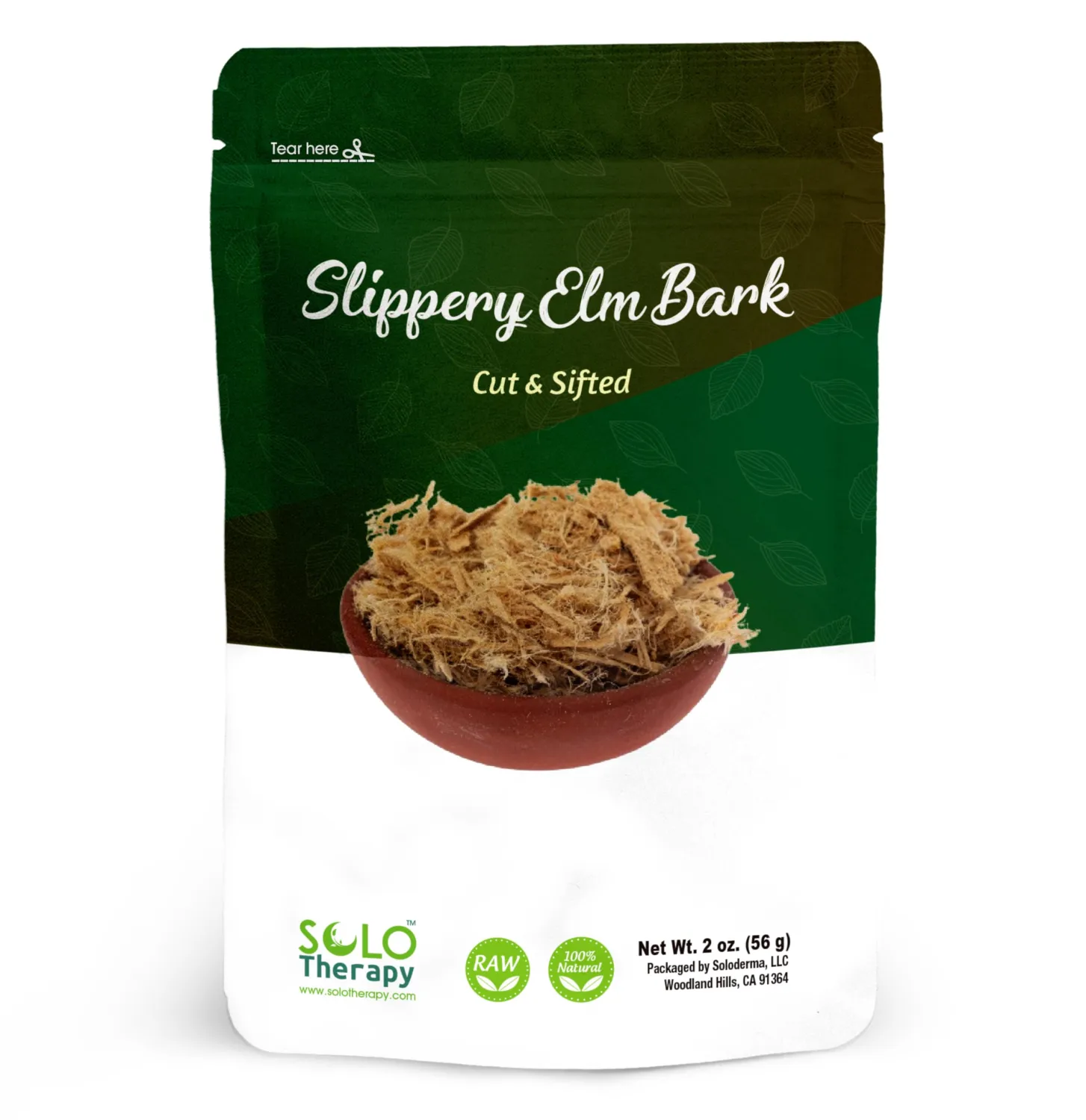 Slippery Elm Bark Tea Cut and Sifted - 56 grams - Slippery Elm Bark Herb Resealable Bag - Ulmus Rubra 56 grams - Premium Quality (Slippery Elm Bark)