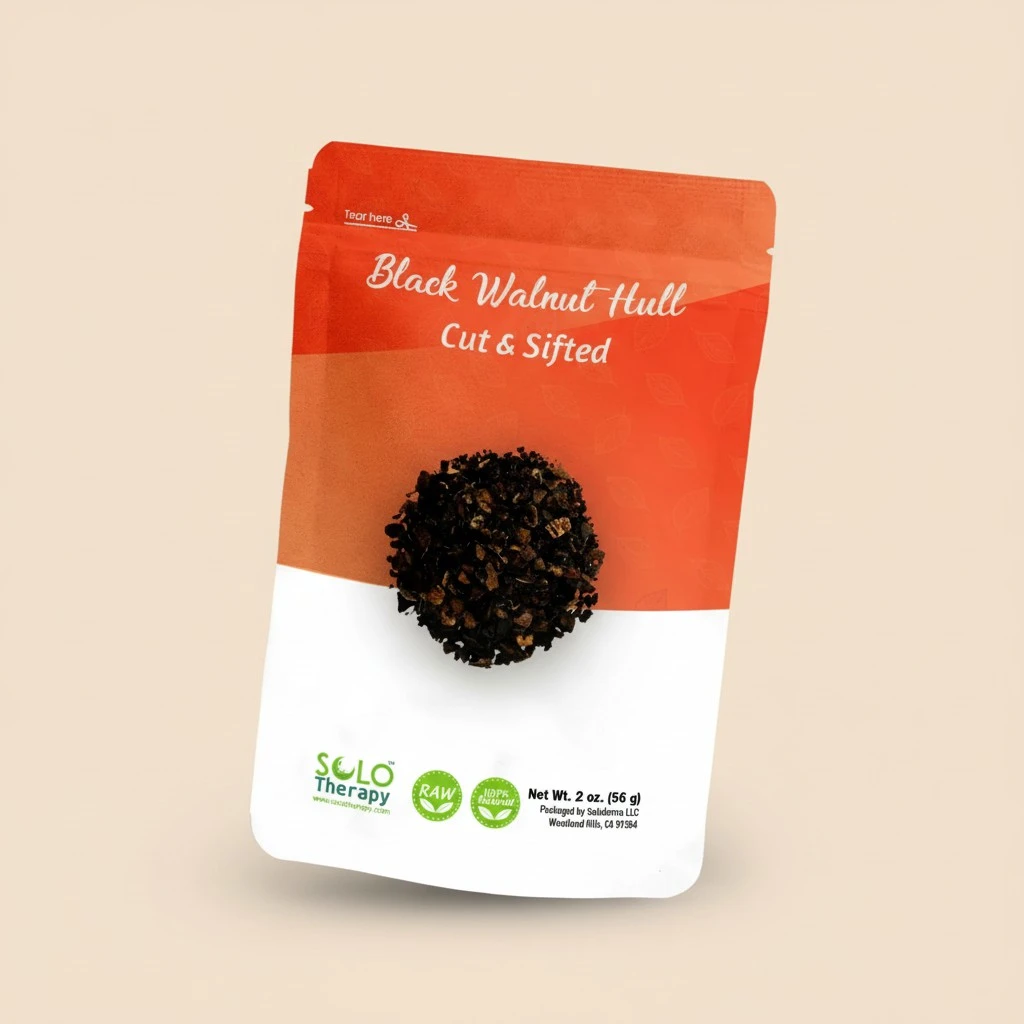 Black Walnut Hull Cut and Sifted - 56 grams - Black Walnut Hull Tea - Juglans nigra Herbal Tea - Resealable Bag - 56 grams - Premium Quality (Black Walnut Hull)