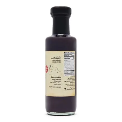 Oregon Growers Boysenberry Syrup - Boysenberry Syrup For Pancake, Syrup For Pancakes And Waffles, Berry Syrup For Pancakes And Waffles, Flavored Syrup For Pancakes - 8 Oz (Pack of 2)