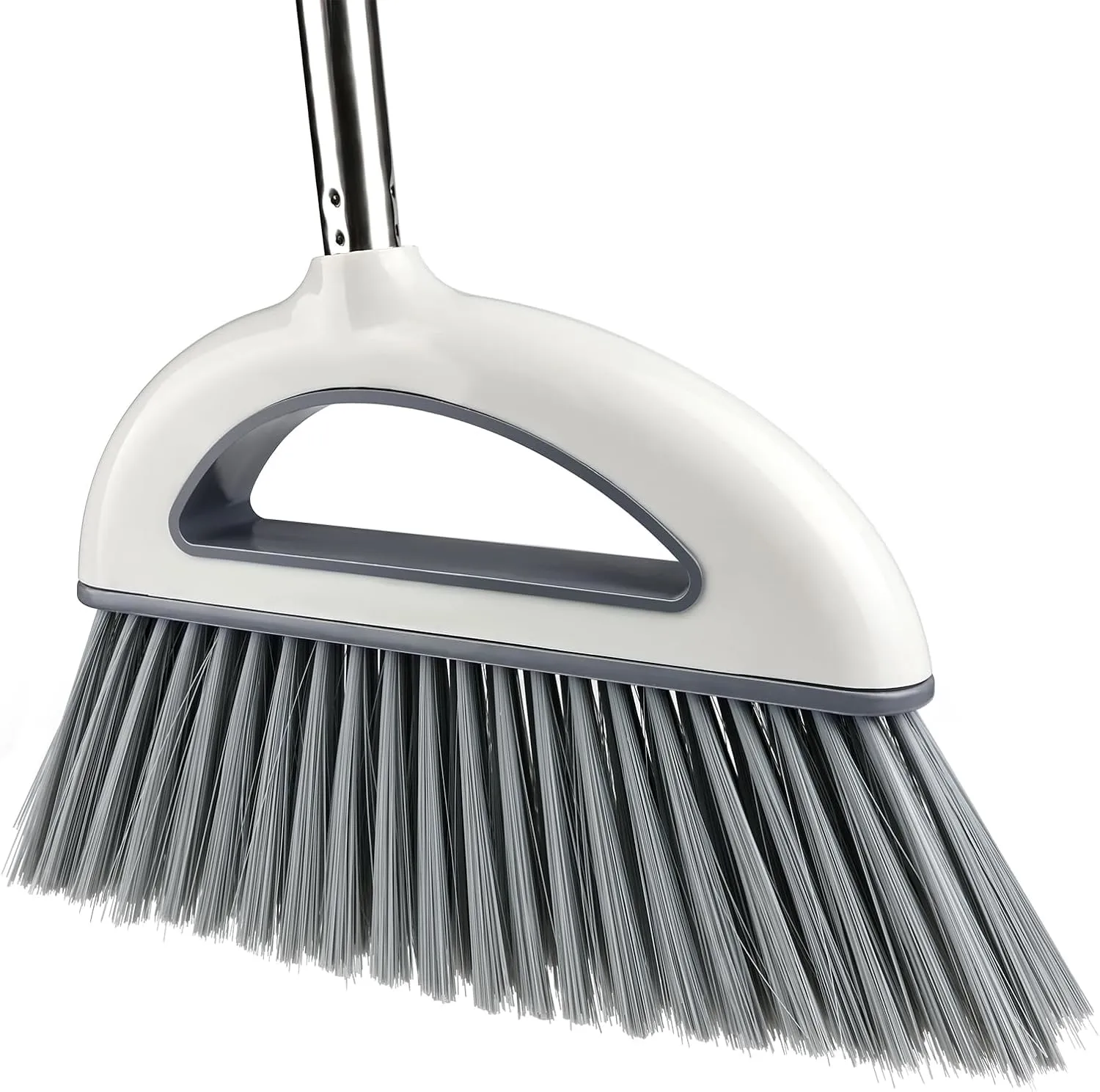 Angle Brooms for Sweeping Indoor - Indoor Broom for Hardwood Floors, House Broom for Sweeping Indoor, Kitchen Broom, Angle Broom, Soft bristled Broom is Applied for Indoor, Kitchen, Office.（Off white）
