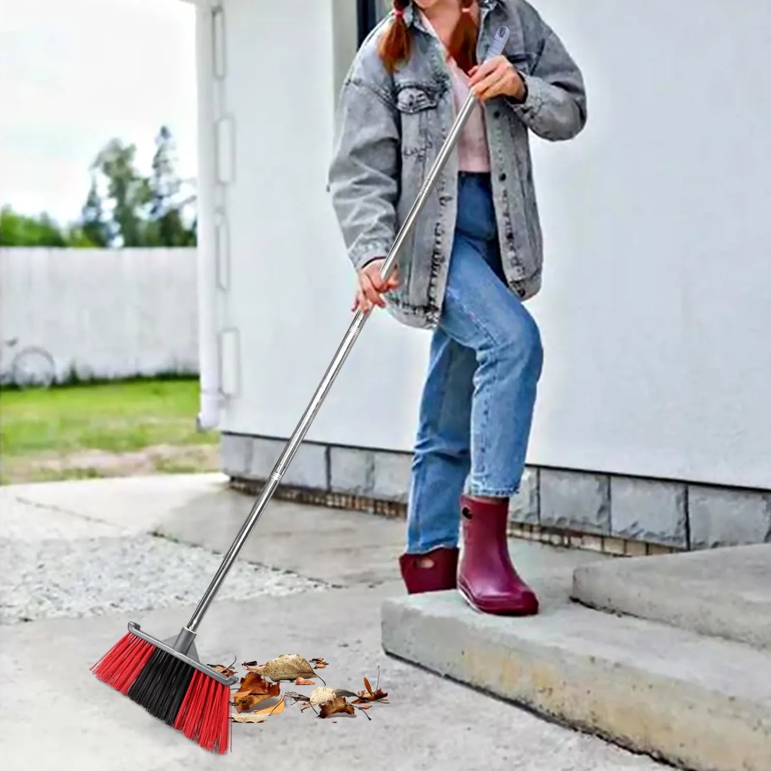 Outdoor Broom Heavy Duty Brooms - Outdoor Broom, Heavy Duty Broom, Outside Broom, Outdoor Broom Heavy Duty, Brooms for Sweeping Outdoor, Angle Broom, Floor Broom is Applied for Courtyard,Garage,etc.