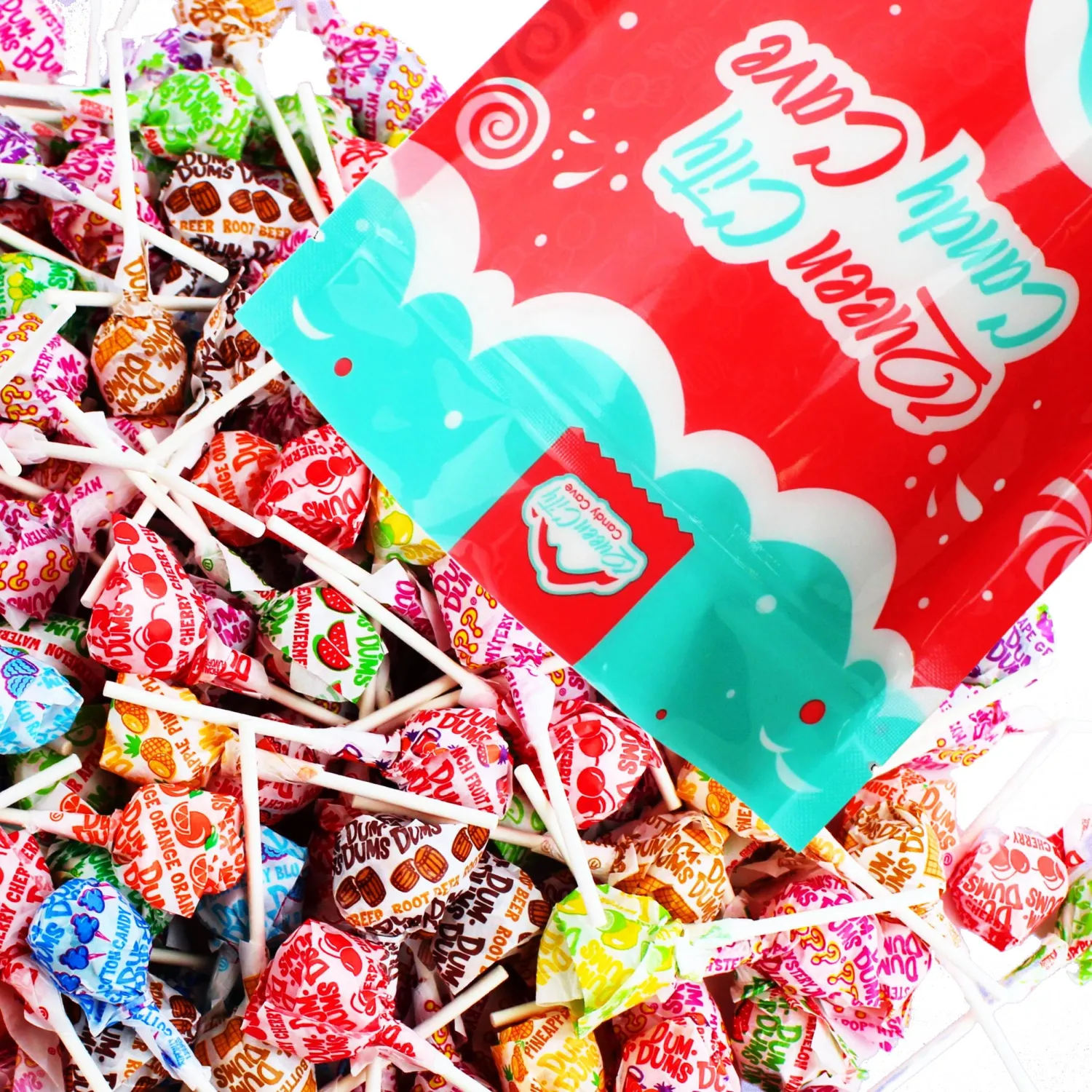 Assorted Dum Dum Lollipops Bulk - Dum Dums Suckers Bulk, DumDum Lollipops by Queen City Candy Cave (1 Pound)