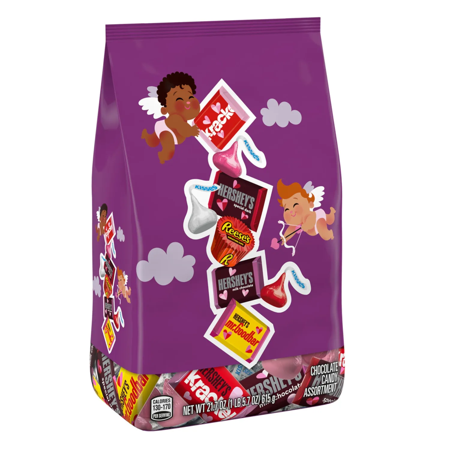 HERSHEY'S and REESE'S Assorted Chocolate, Candy Bag, 21.7 oz