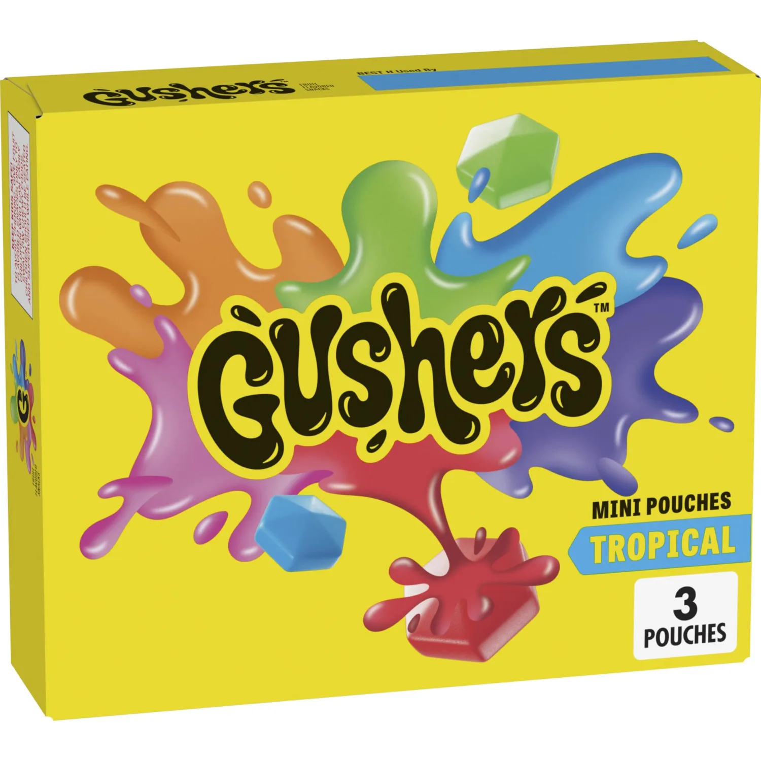Gushers Tropical Fruit Flavored Snacks, Mini Pouches, 3 Ct, 1.32 oz