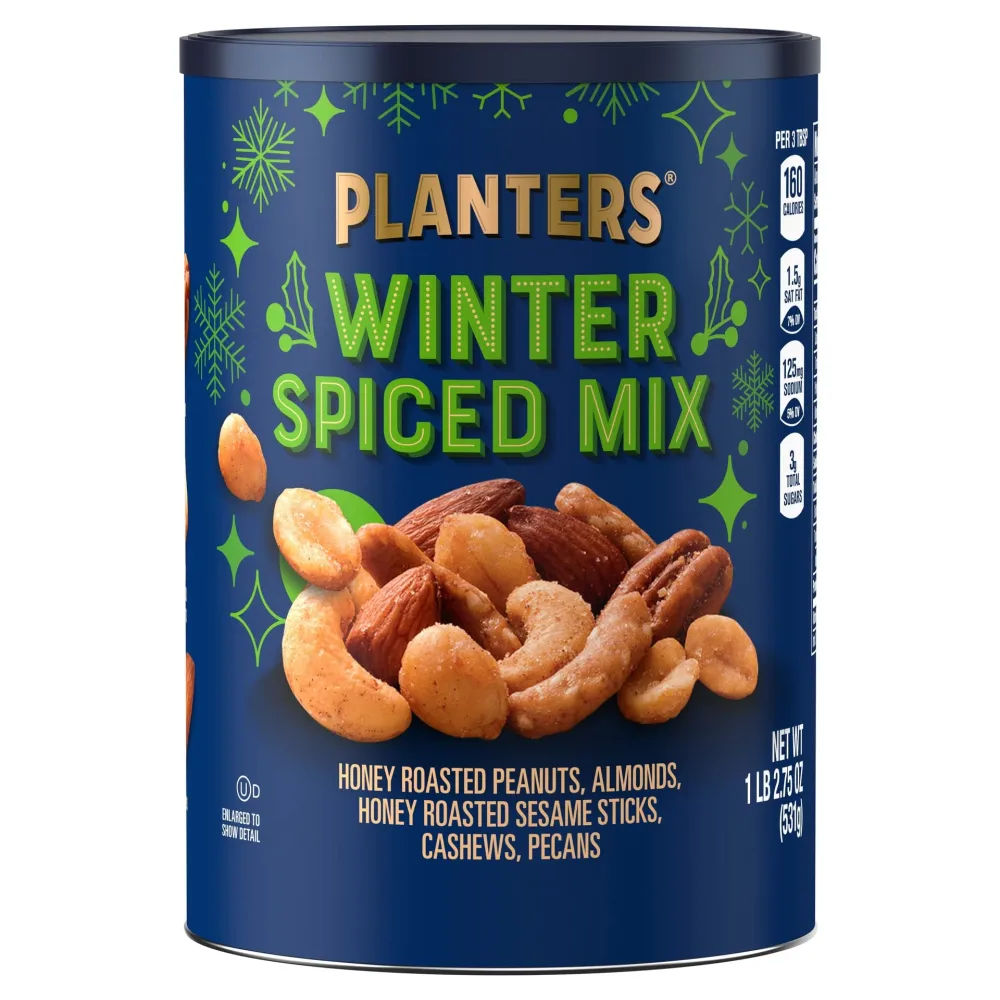 Planters Winter Spiced Mix Canister, 18.75 Ounce