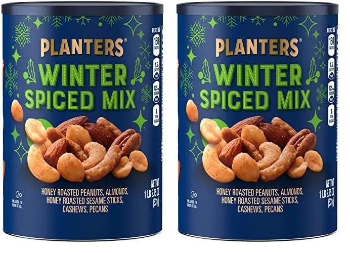 Planters Winter Spiced Mix Canister, 18.75 Ounce (Pack of 2)