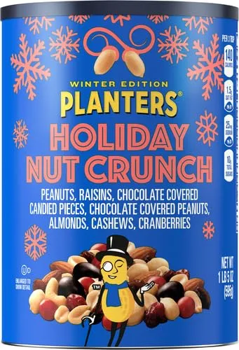 Planters Limited Edition Holiday Nut Crunch, 21 oz Can (Pack of 2)