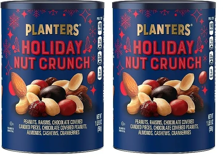 Planters Limited Edition Holiday Nut Crunch, 21 oz Can (Pack of 2)