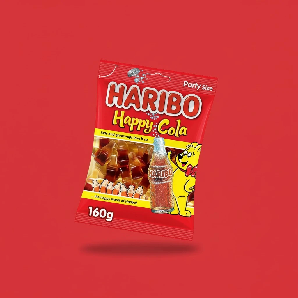 Haribo Halal Happy Cola Gummy Bears 200g (Cola Aromali)