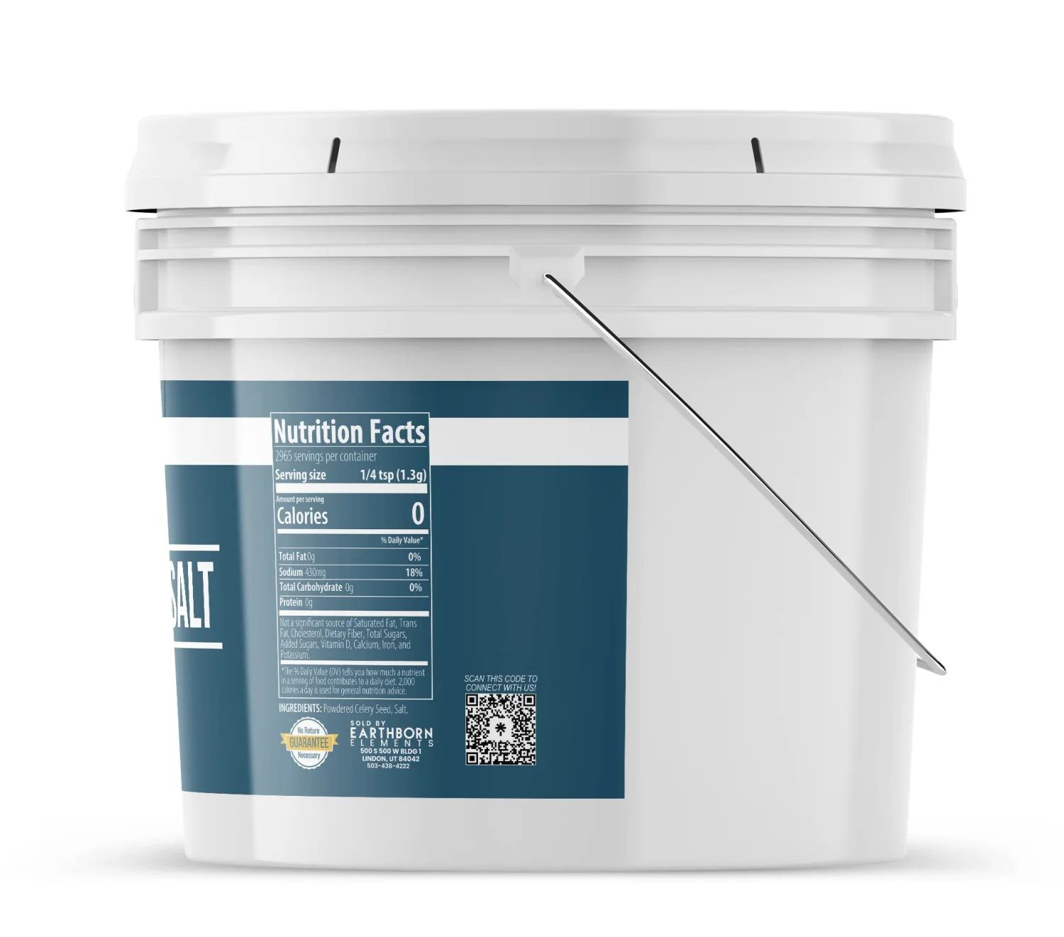 Earthborn Elements Celery Salt 1 Gallon Bucket, Bold & Fresh, Traditional Seasoning