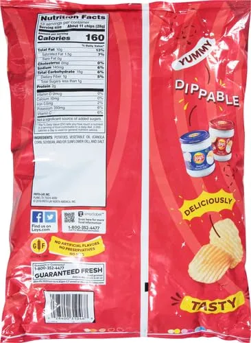 Lay's Potato Chips, Wavy, 13 Oz