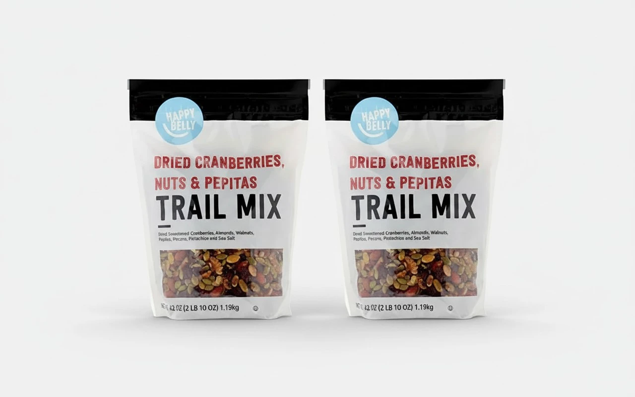 Amazon Brand - Happy Belly Dried Cranberries, Nuts & Pepitas Trail Mix, 2.62 pound (Pack of 2)