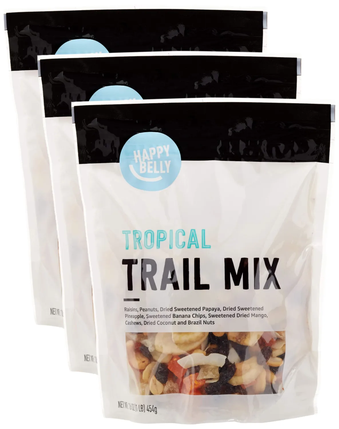 Amazon Brand - Happy Belly Tropical Trail Mix, 1 pound (Pack of 3)