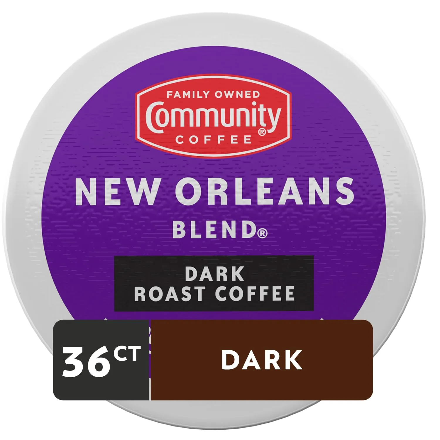 Community Coffee New Orleans Blend 36 Count Coffee Pods, Special Dark Roast, Compatible with Keurig 2.0 K-Cup Brewers, 12 Count (Pack of 3)