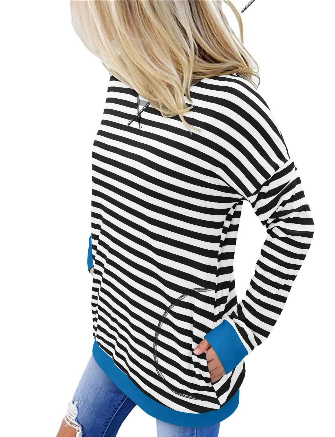 Angerella Women's Casual Loose Fit Pocket Shirts Printed Tops