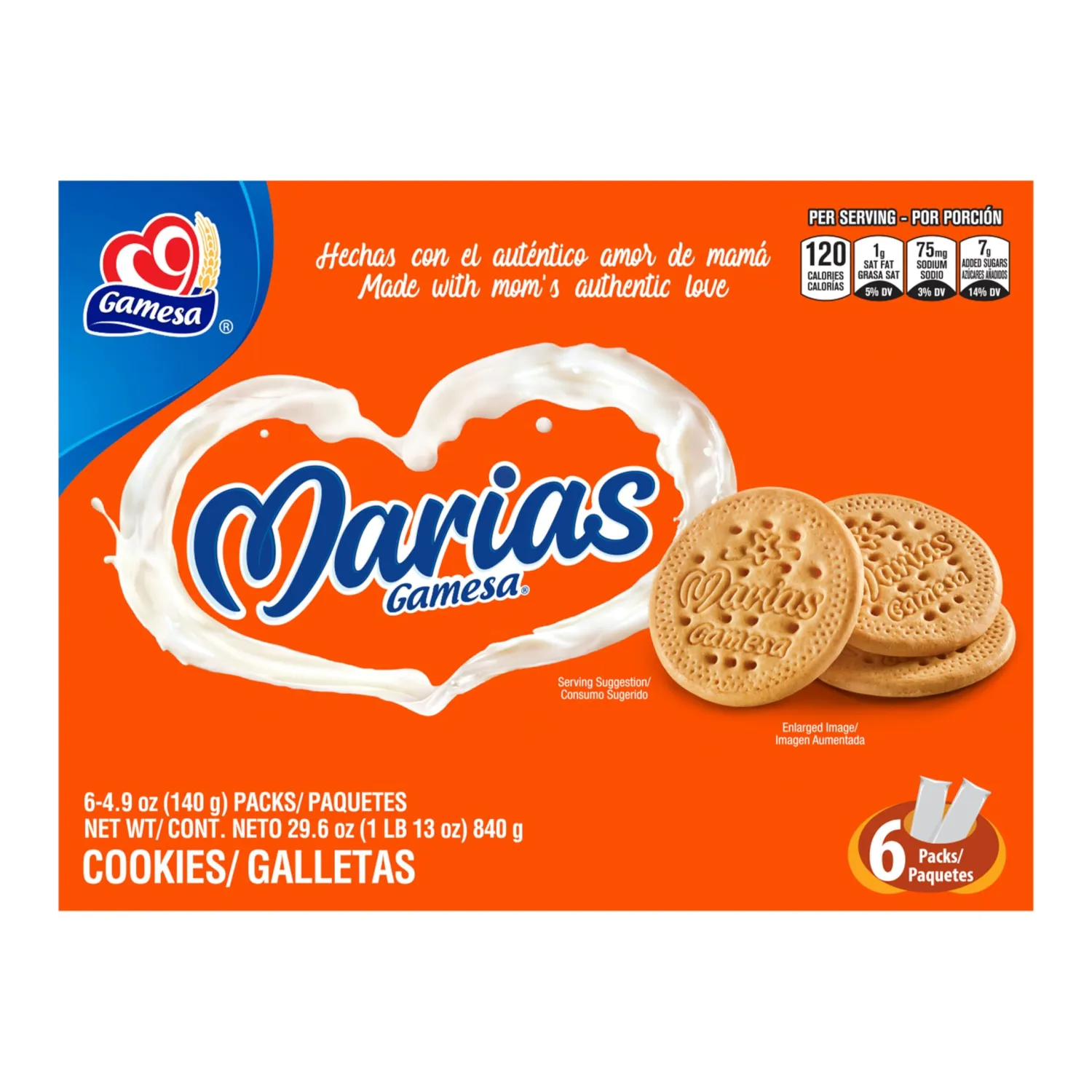 Gamesa Marias Cookies, 4.9 Oz (Pack of 6)