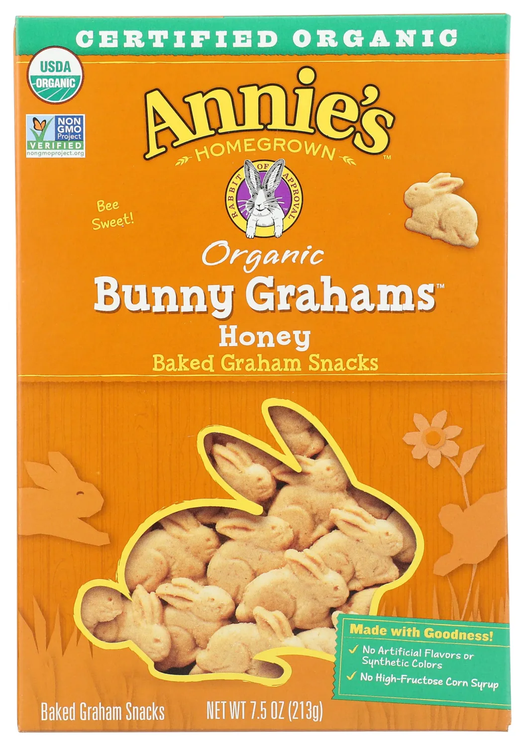 Annie's Organic Baked Bunny Graham Snacks, Easter Treats, Honey, 7.5 oz