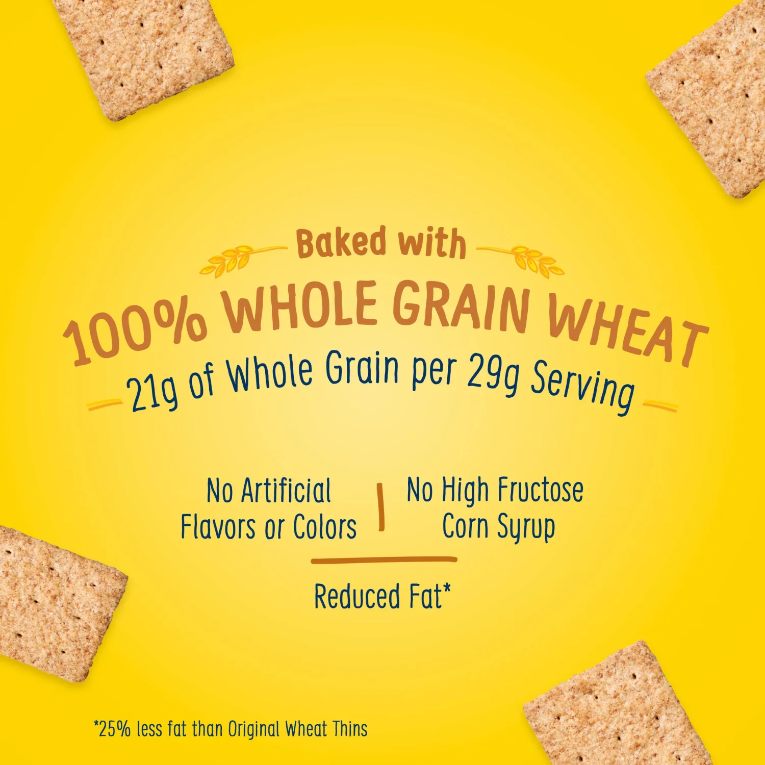 Wheat Thins Reduced Fat Snacks, Whole Grain Wheat Crackers, Snack Crackers, 8 oz