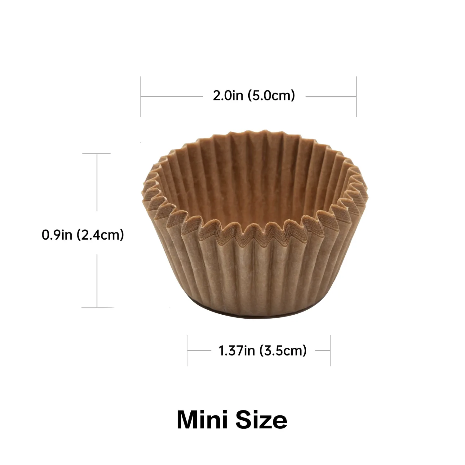 Non-Stick 400pcs Mini Cupcake Liners for Baking, Natural parchment mini muffin liners for Mini Muffin Pan, Mini Cupcake Pan, Food Grade,Non Stick, Greaseproof