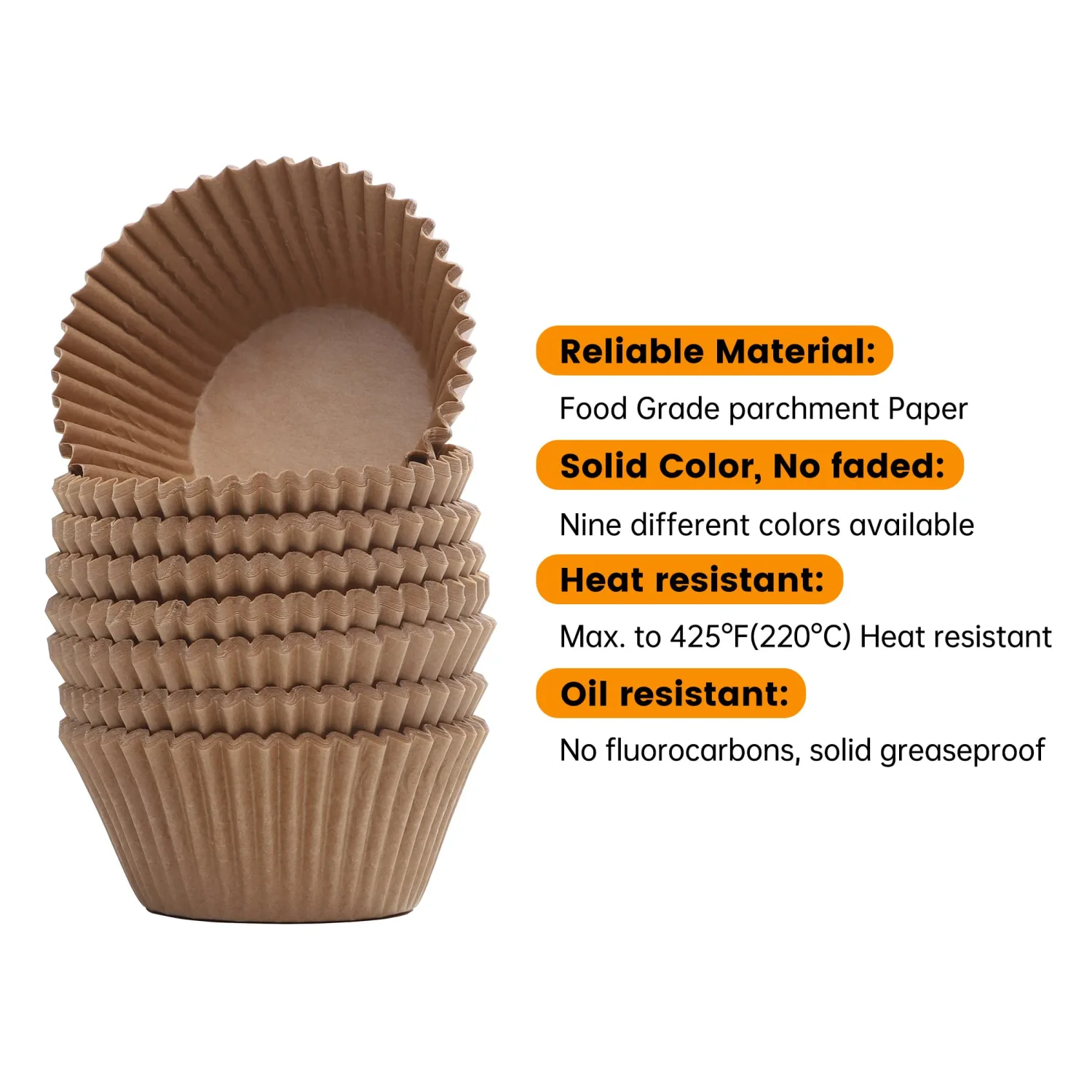Non-Stick 400pcs Mini Cupcake Liners for Baking, Natural parchment mini muffin liners for Mini Muffin Pan, Mini Cupcake Pan, Food Grade,Non Stick, Greaseproof