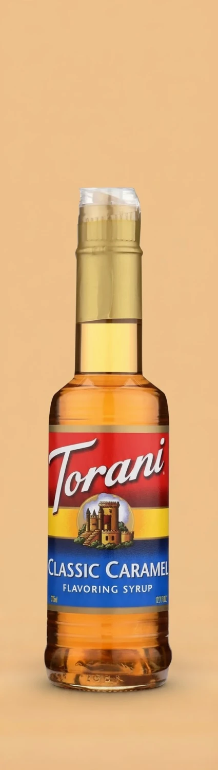 Classic Caramel Coffee Syrup Plastic Bottle 12.7 Ounces - Perfect for Hot Milk, Macchiato, Hot Chocolate, Ciders