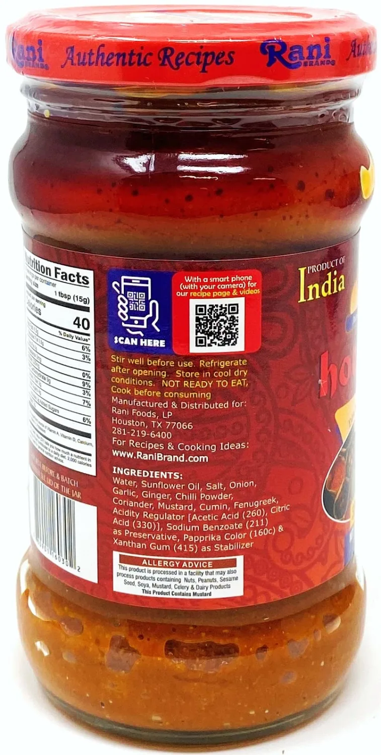 Rani Curry Paste HOT (Spice Paste) 10.5oz (300g) Glass Jar ~ No Colors | All Natural | NON-GMO | Vegan | Gluten Free | Indian Origin