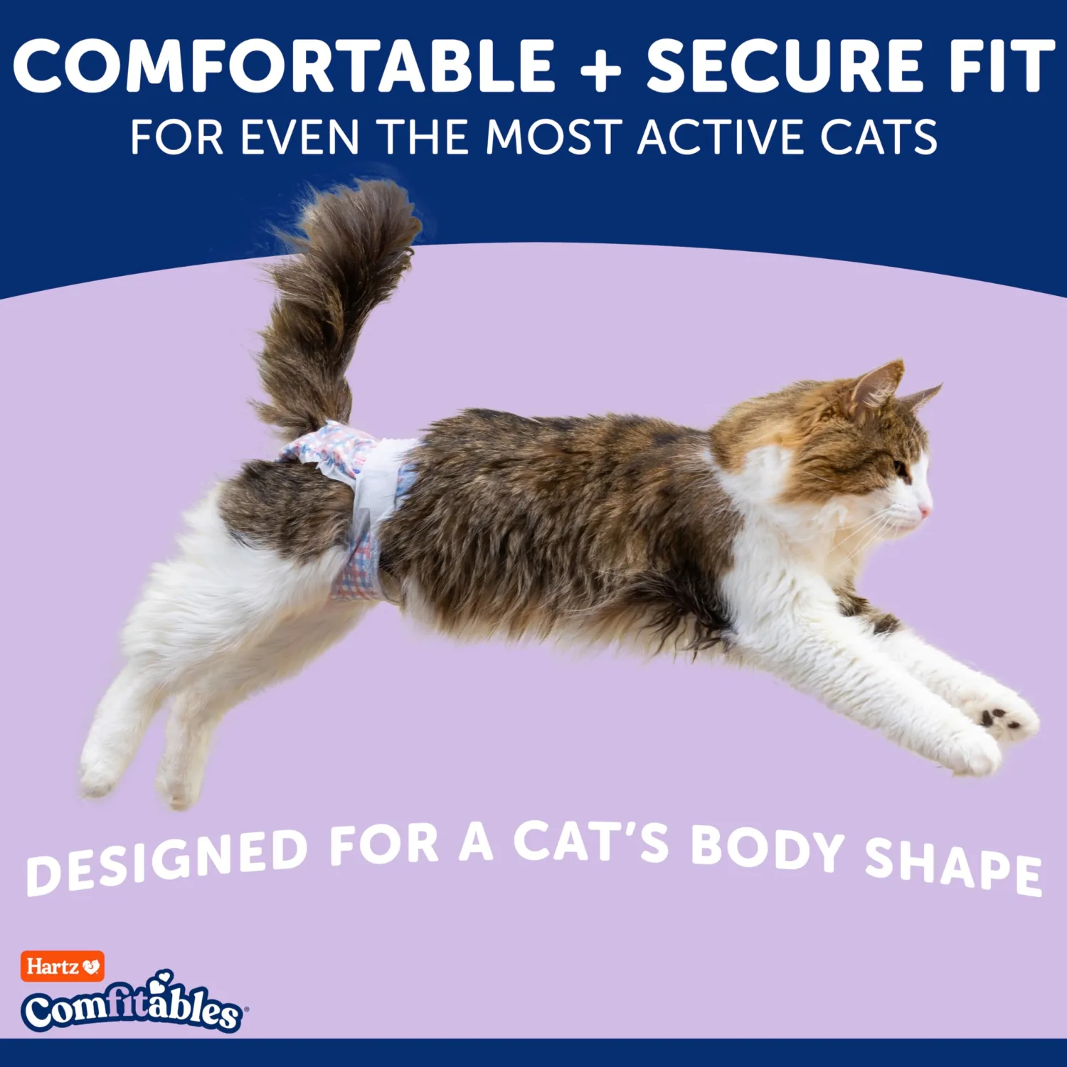 Hartz Comfitables Cat Diapers, Size XS 16 Count, Comfortable & Secure Fit, Easy to Put On