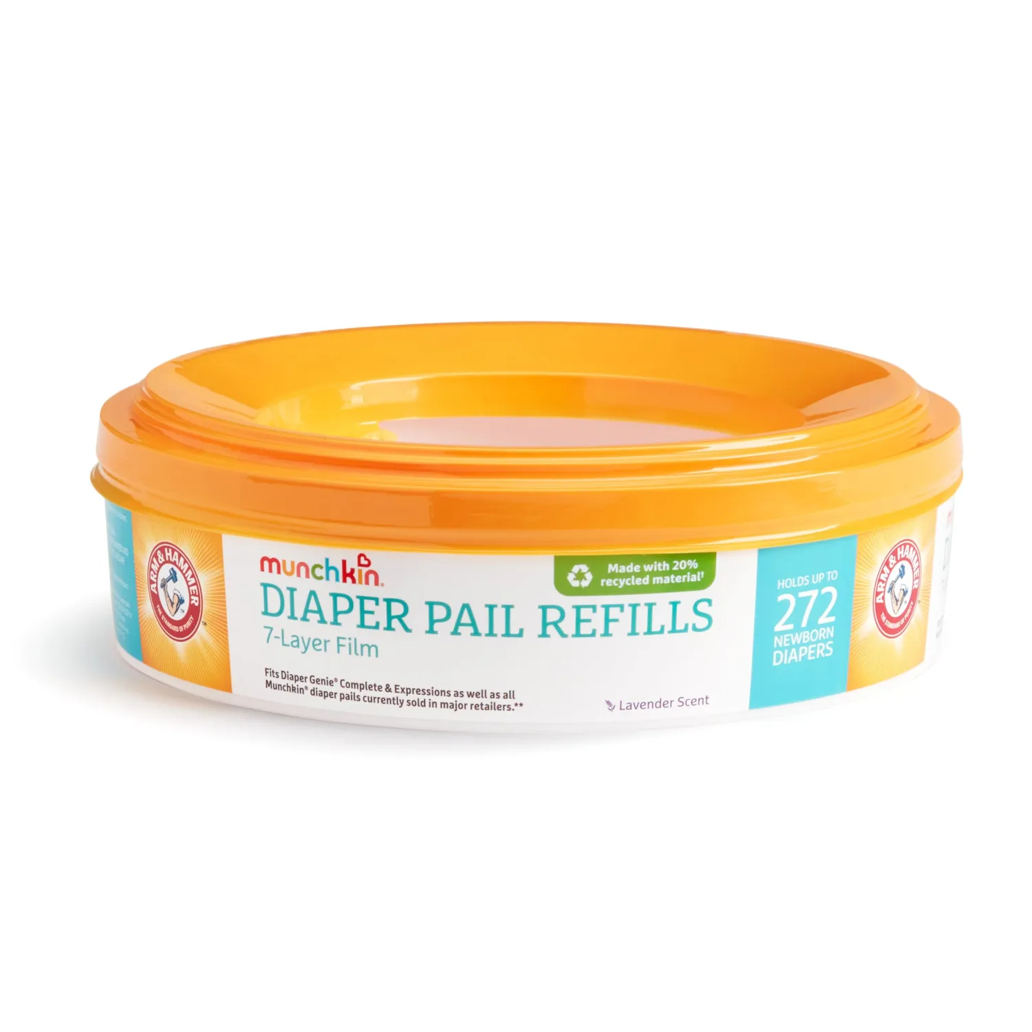 Munchkin® Arm & Hammer Diaper Pail Refill Rings, Holds up to 272 Newborn Diapers, 1 Pack