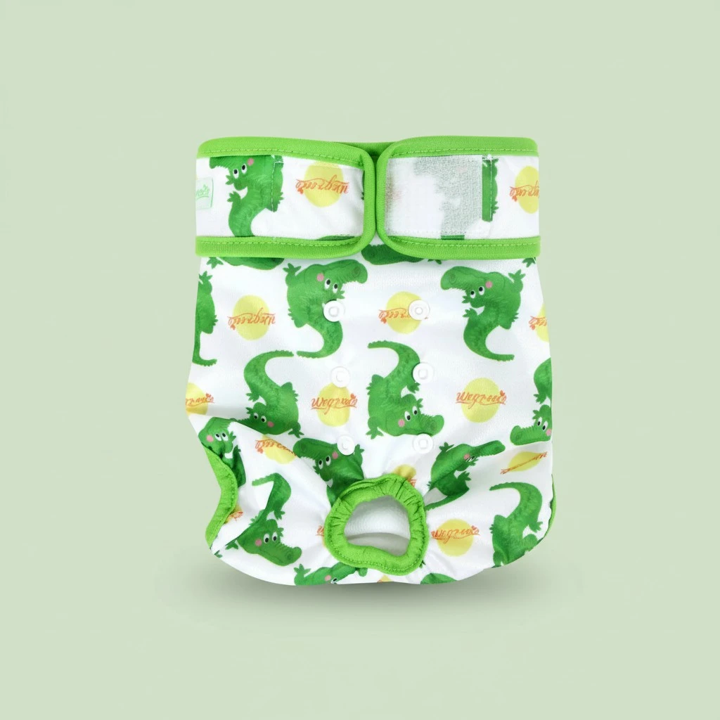 wegreeco Luxury Washable Reusable Dog Diapers (Stylish Pattern) - Female Dog Diapers, Doggie Diapers, 3 Pack (Fancy, Medium)