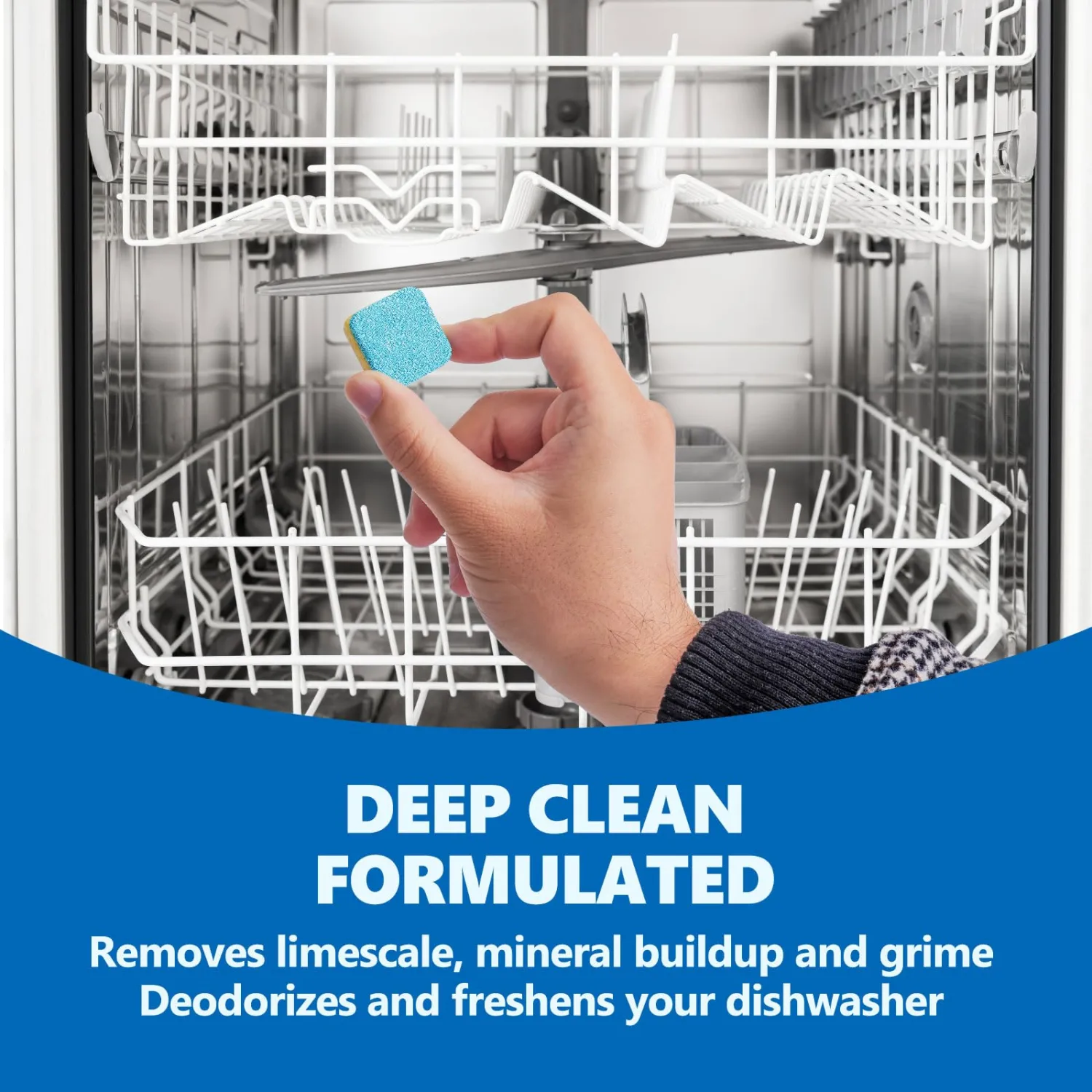 Dishwasher Cleaner Tablets 24 Pack,Deodorizer Tablets Cleaning Descaler Pods for Dish Washer, Natural Dish Washer Machine Tablets for Limescale, Mineral Buildup, Odor, Smell - 12 Month Supply