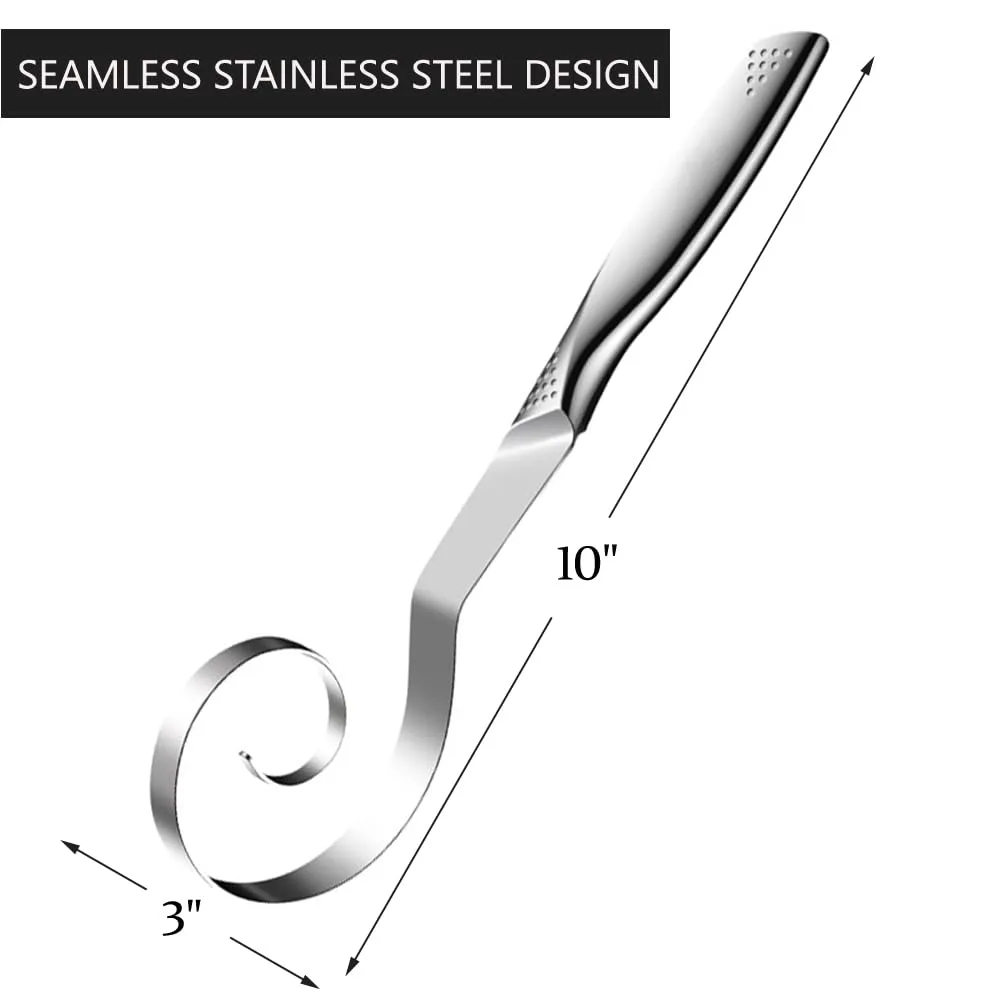 Seamless Danish Dough Whisk -10" Stainless Steel Dutch Bread Dough Whisk Tool for Sourdough Bread Baking, Whisking, Pizza, Pastry, Cake Batter, Biscuits,Dishwasher Safe