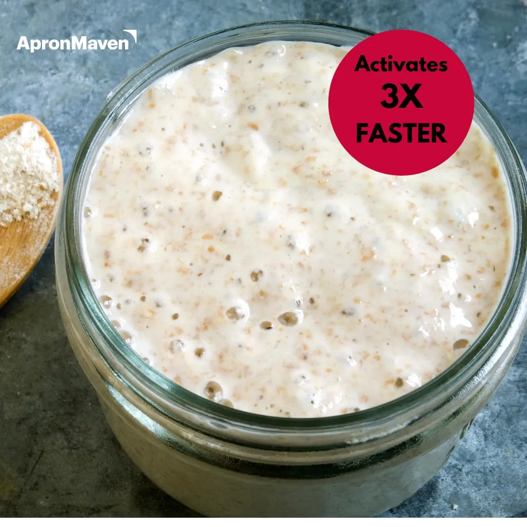 Apron Maven Fresh Live Sourdough Starter Culture - 1 Ounce - Italian Ischia Island Style Sourdough - Fruity Notes for Pastries, Focaccia, Enriched Doughs
