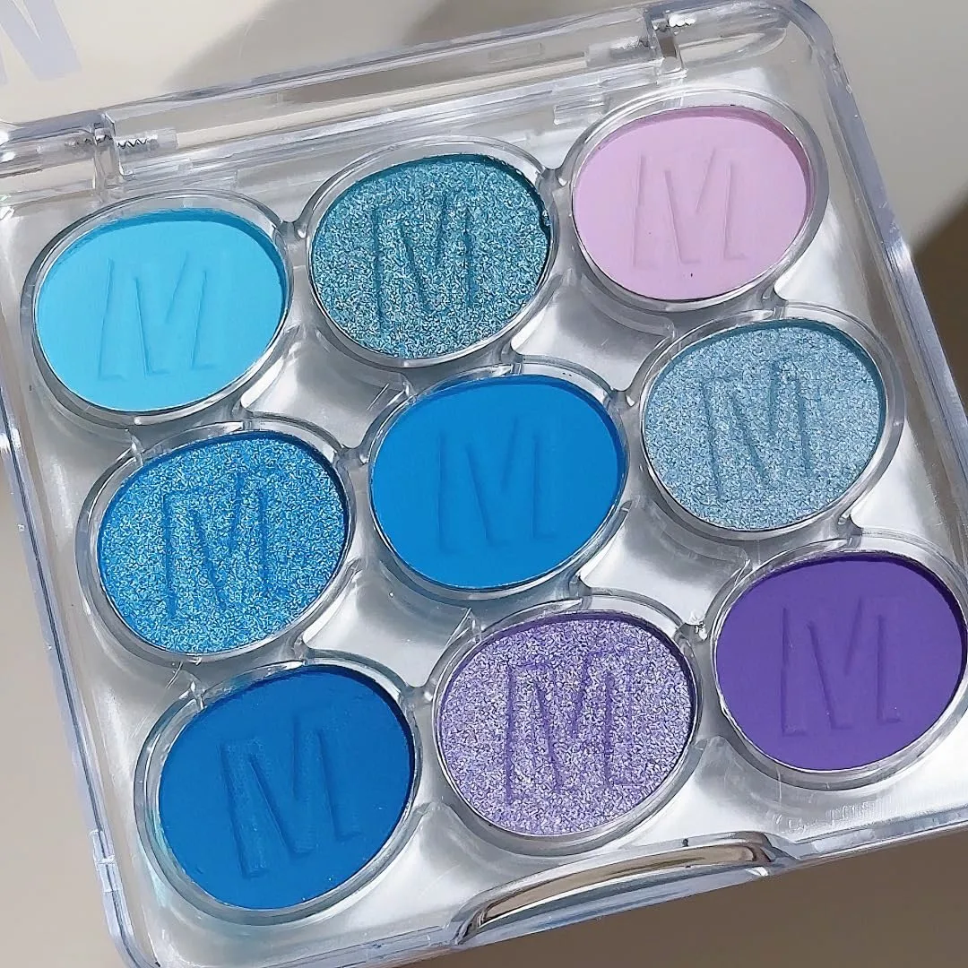 Eyeshadow Palette Blue Purple Matte eye shadow makeup for woman,9 colors Blue Purple Matte Eyeshadow Long Lasting Colorful Eye Shadow Plattet