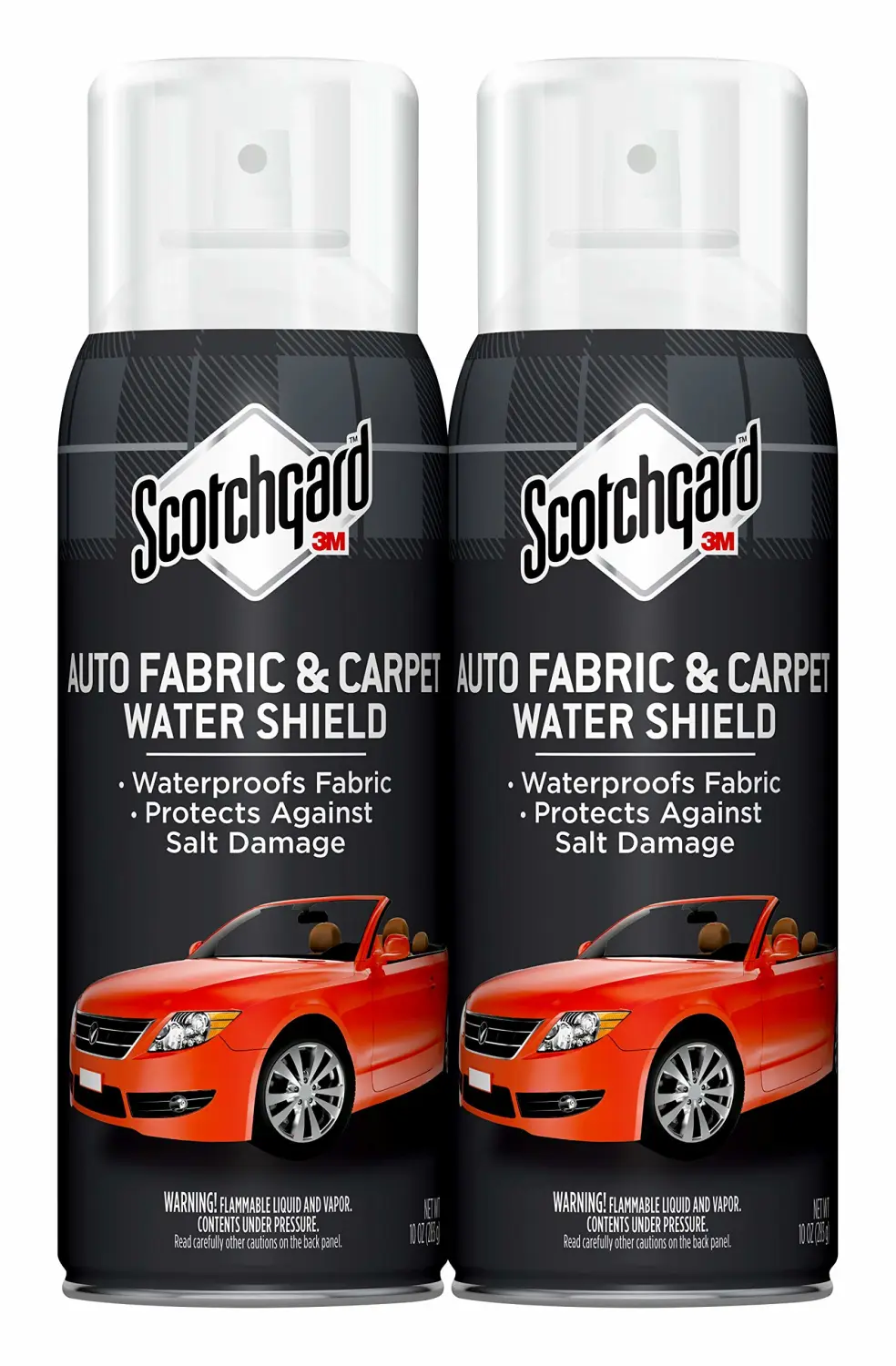 Scotchgard Auto Fabric & Carpet Water Shield, 20 Ounces (Two, 10 Ounce Cans)