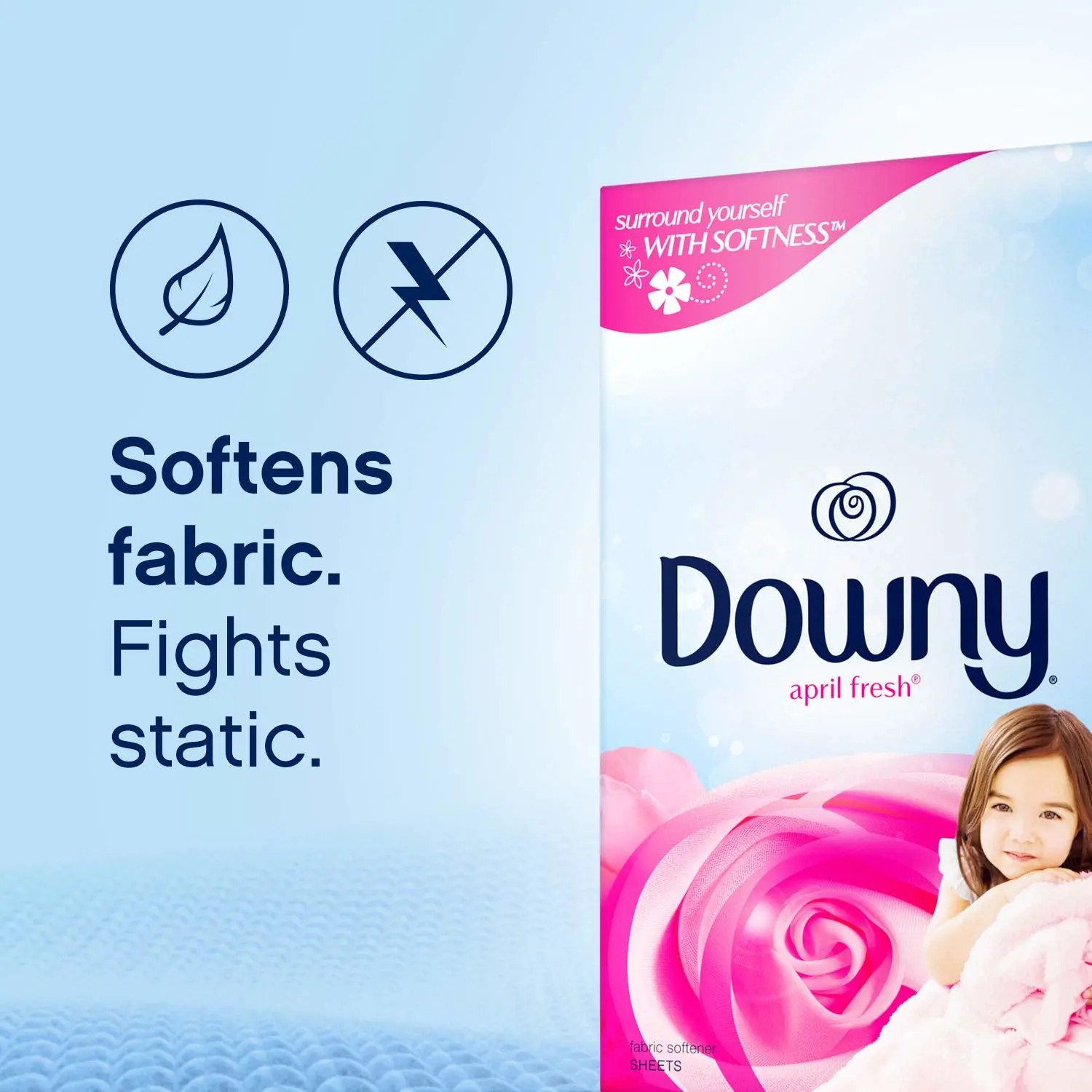 Downy Fabric Softener Dryer Sheets, April Fresh Scent, 120 Count, Pack of 3