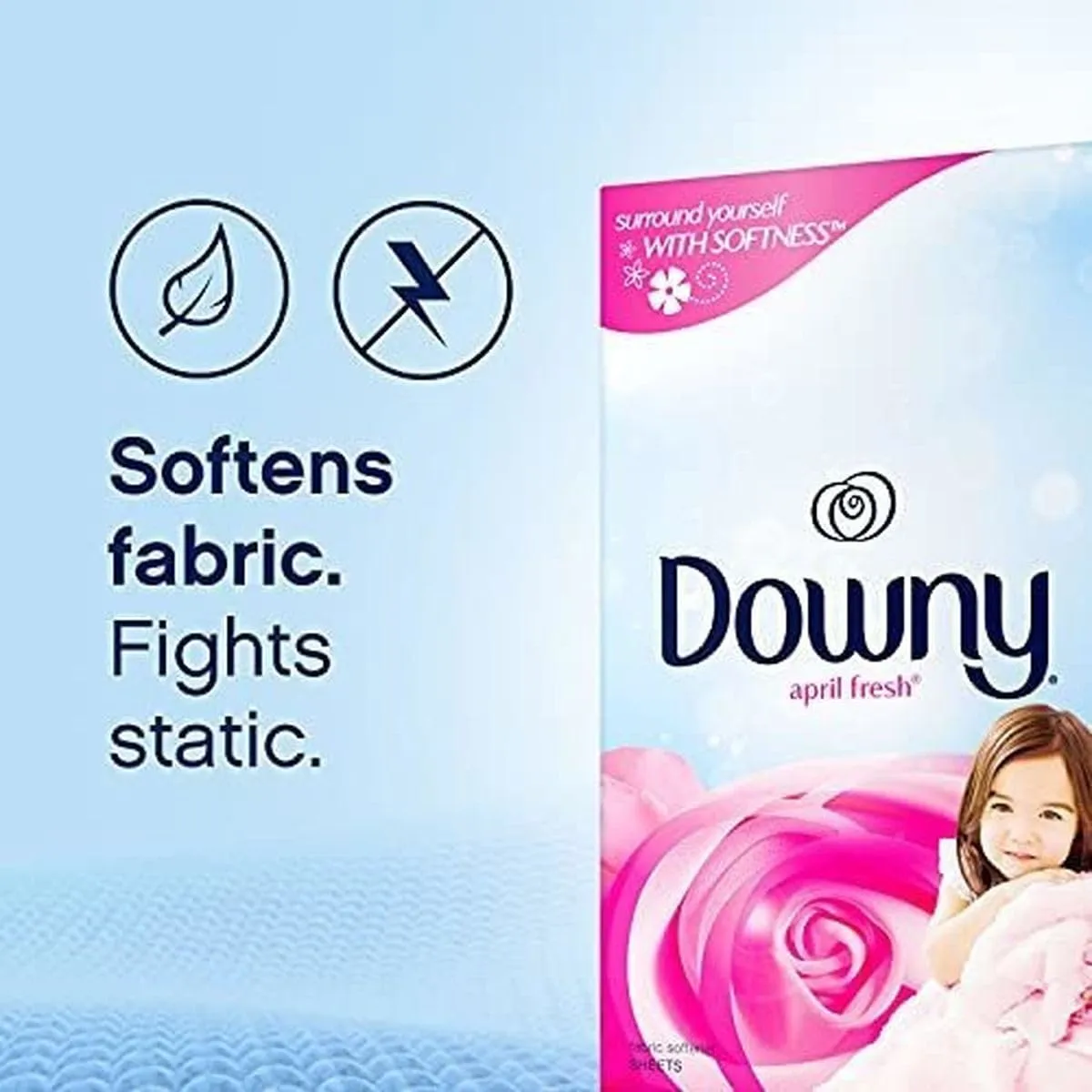 Downy Fabric Softener Dryer Sheets, April Fresh, 105 count