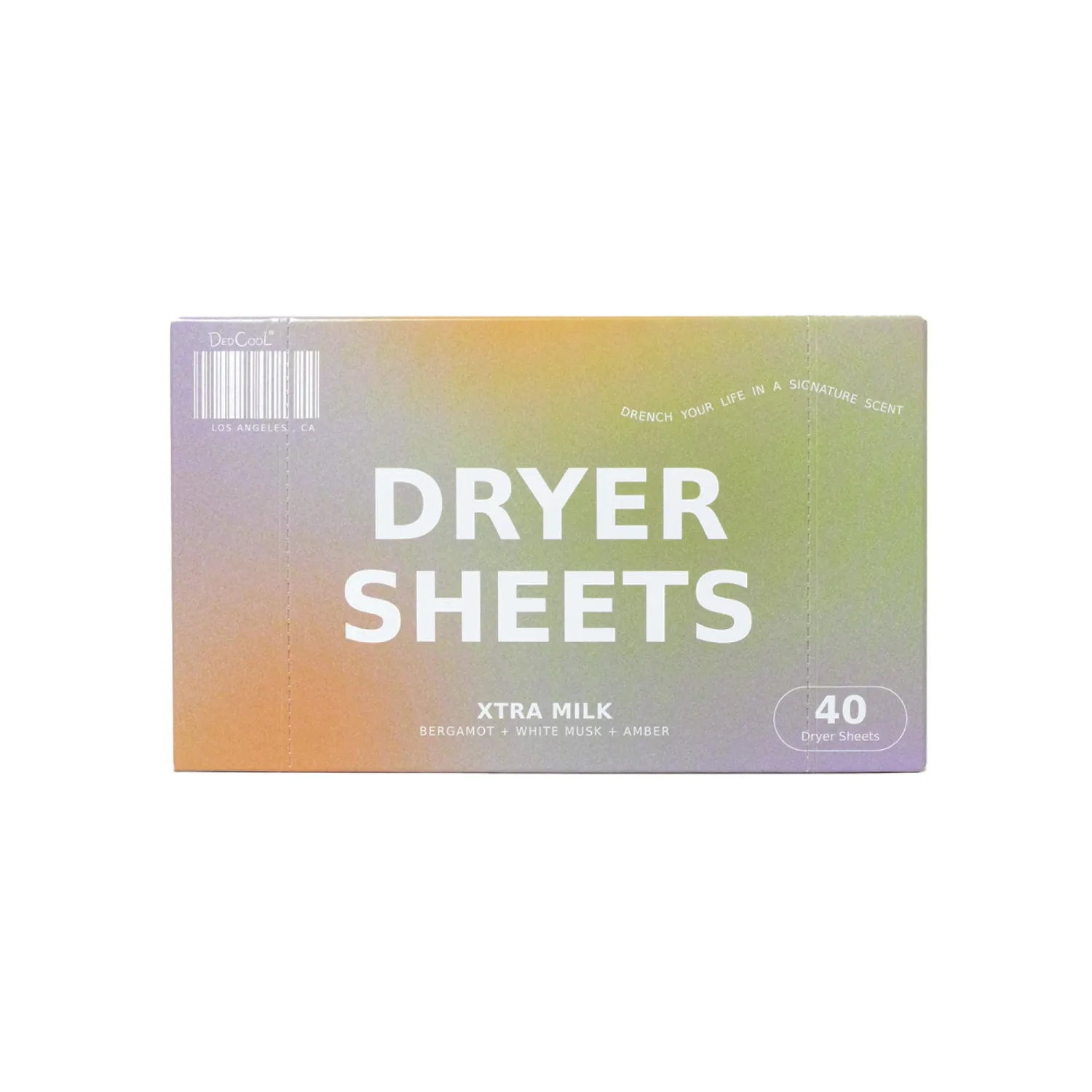 DedCool Dryer Sheets (Xtra Milk, 40 Count) - Non-Toxic, Vegan Fabric Softener Sheets, for Sensitive Skin, Premium Laundry Supplies for Fresh and Soft Clothes