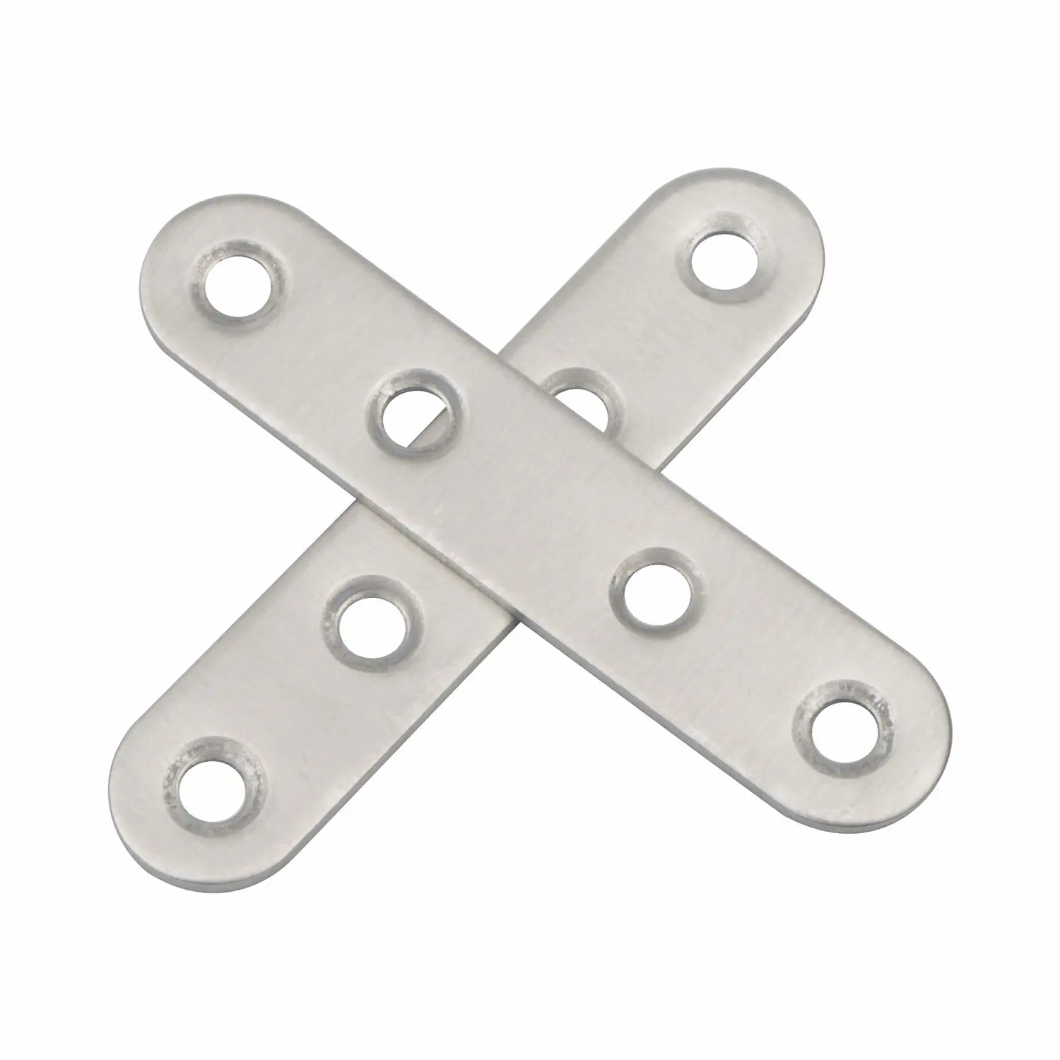 3 inch 4 Holes Stainless Steel Flat Mending Repair Plate Bracket Connector, Flat Straight Brace Fixing Repair Plated Joint Bracket Pack of 20
