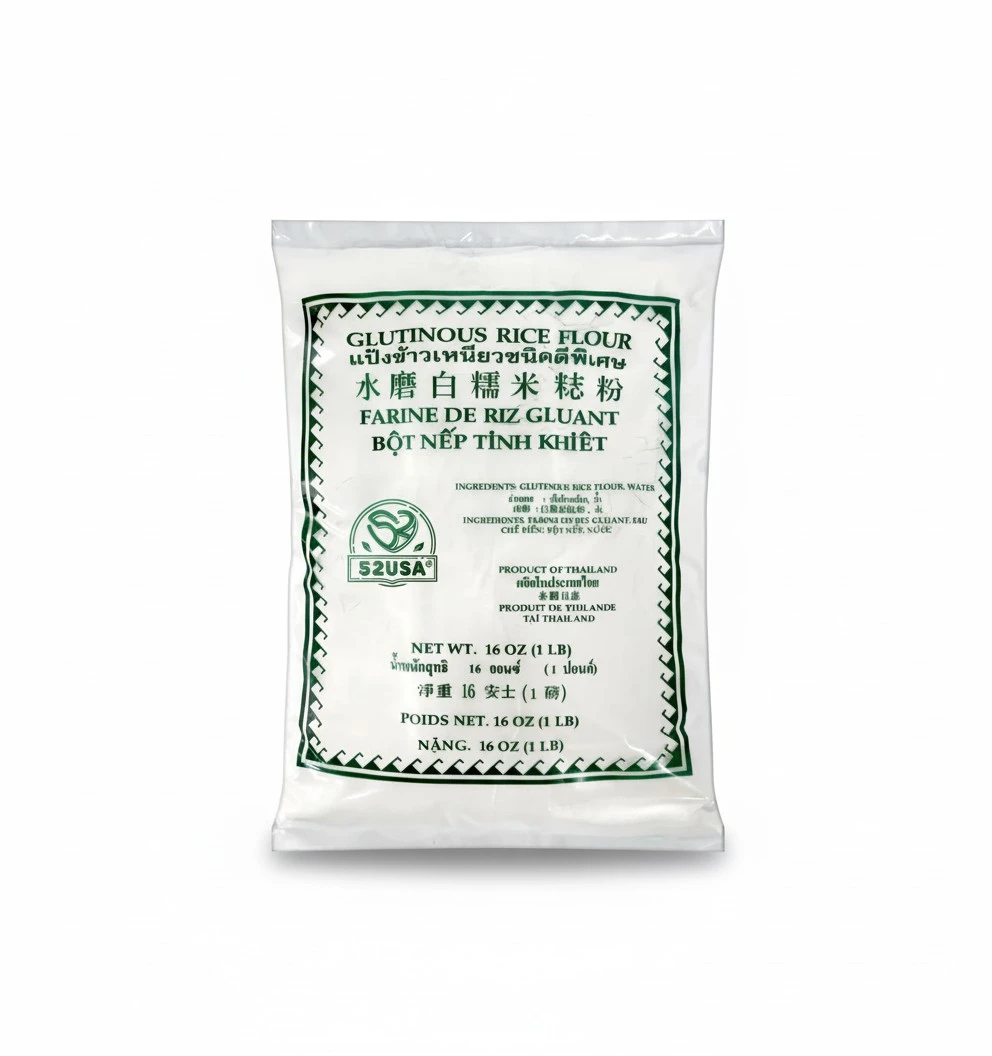 52USA Glutinous Rice Flour 48 Ounce (Basic), 1 Pound (Pack of 3), Rice Flour for Baking or Cooking, Product of THAILAND, All Natural White Rice Flour, Vegan