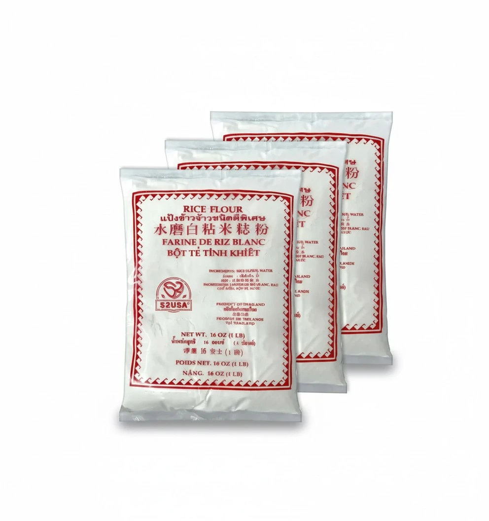 52USA Thai Rice Flour 48 Ounce (Basic), 1 Pound (Pack of 3), Rice Flour for Baking or Cooking, Product of Thailand, All Natural White Rice Flour, Vegan