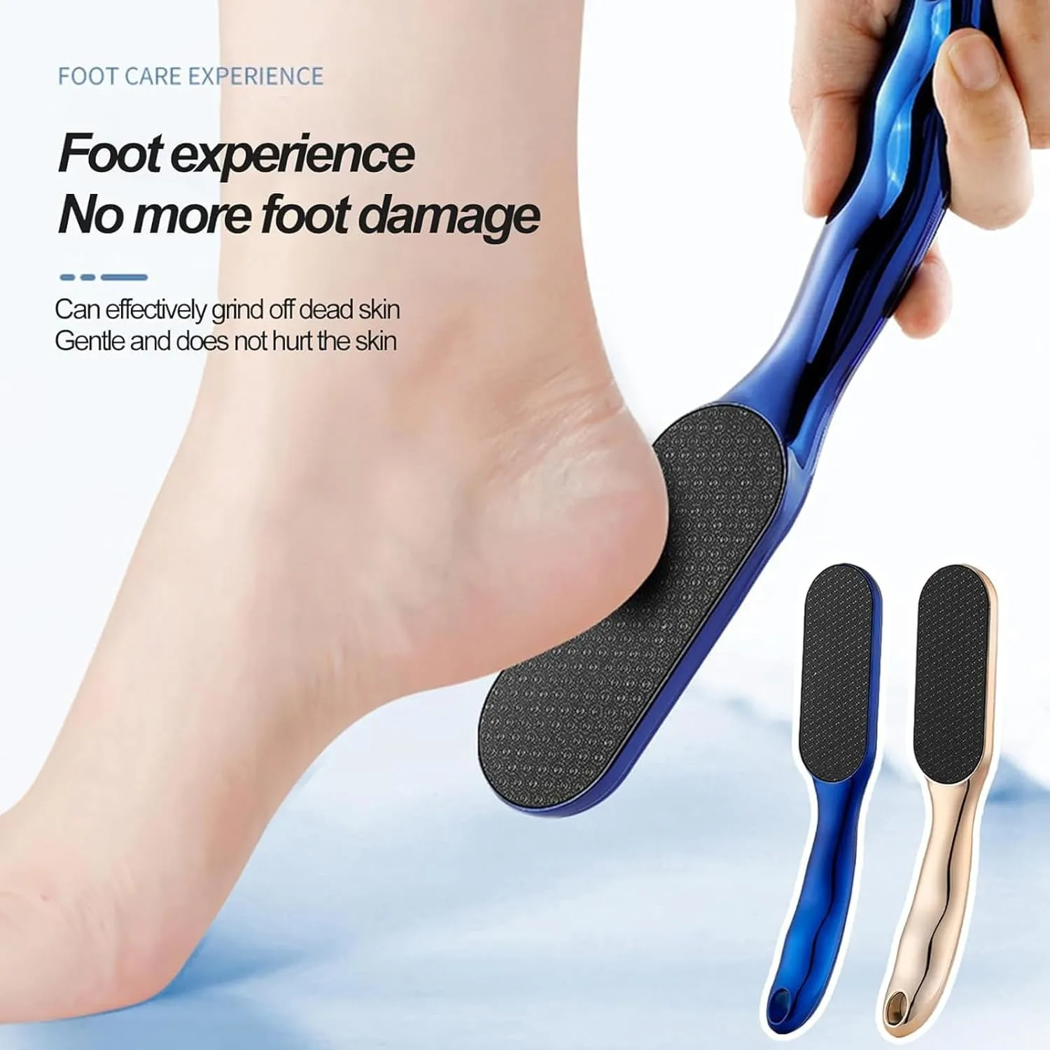Glass Callus Remover for Feet, Veins Grain Foot File, Nano Glass Foot File Callus Remover, for Dead Skin, for Rough Dead Skin Removal Callus (Blue)