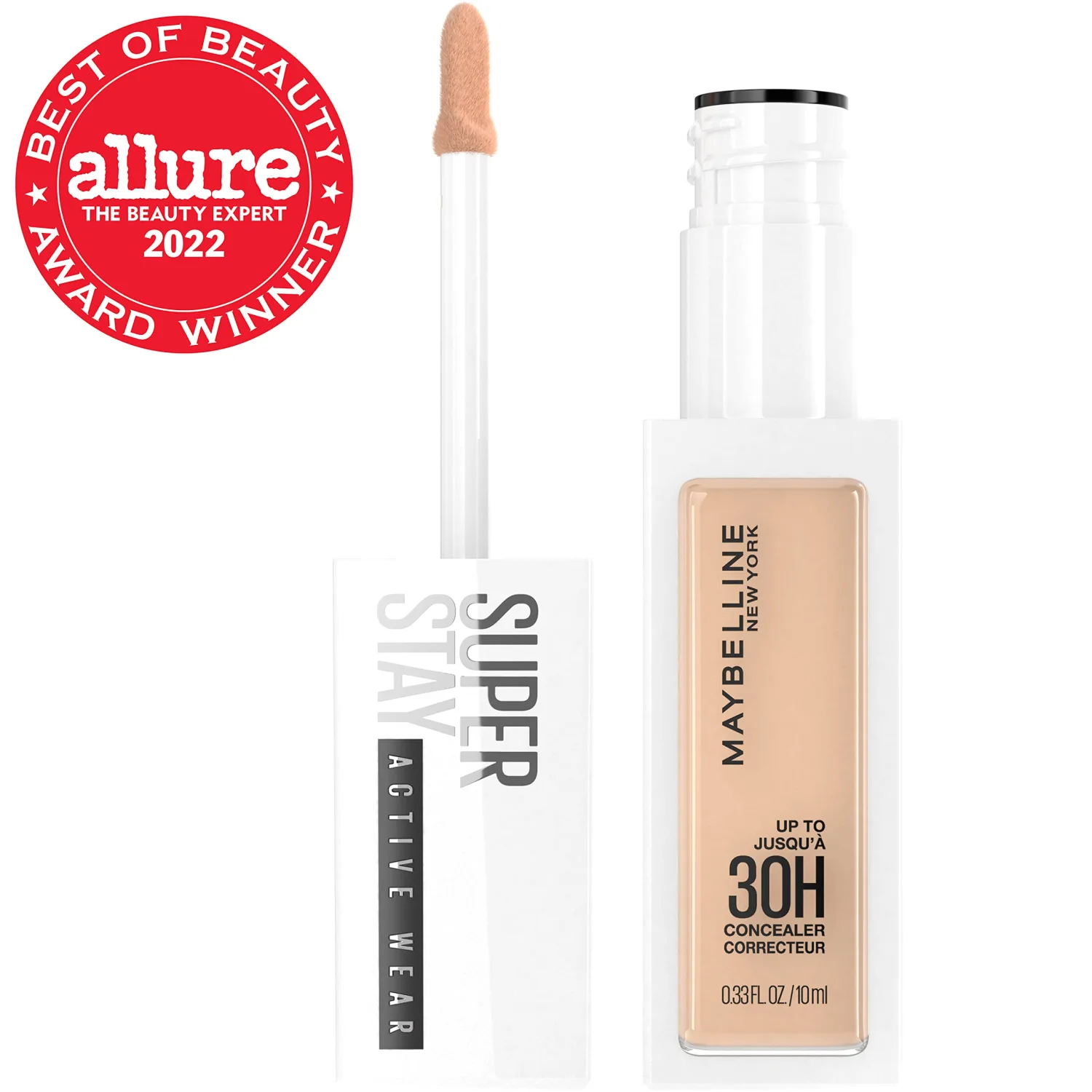 Maybelline Super Stay Liquid Concealer Makeup, Full Coverage Concealer, Up to 30 Hour Wear, Transfer Resistant, Natural Matte Finish, Oil-free, Available in 16 Shades, 20, 1 Count