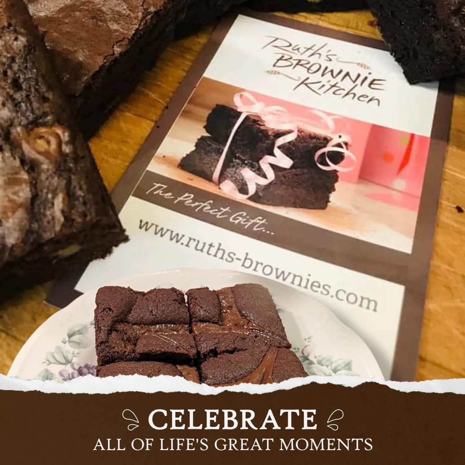 Ruth’s Toffee Crunch Extra Fudgy Brownies 3 Dozen – Gourmet Baked Treats | Delicious Gift with The Finest Ingredients | Guaranteed to Arrive Fresh
