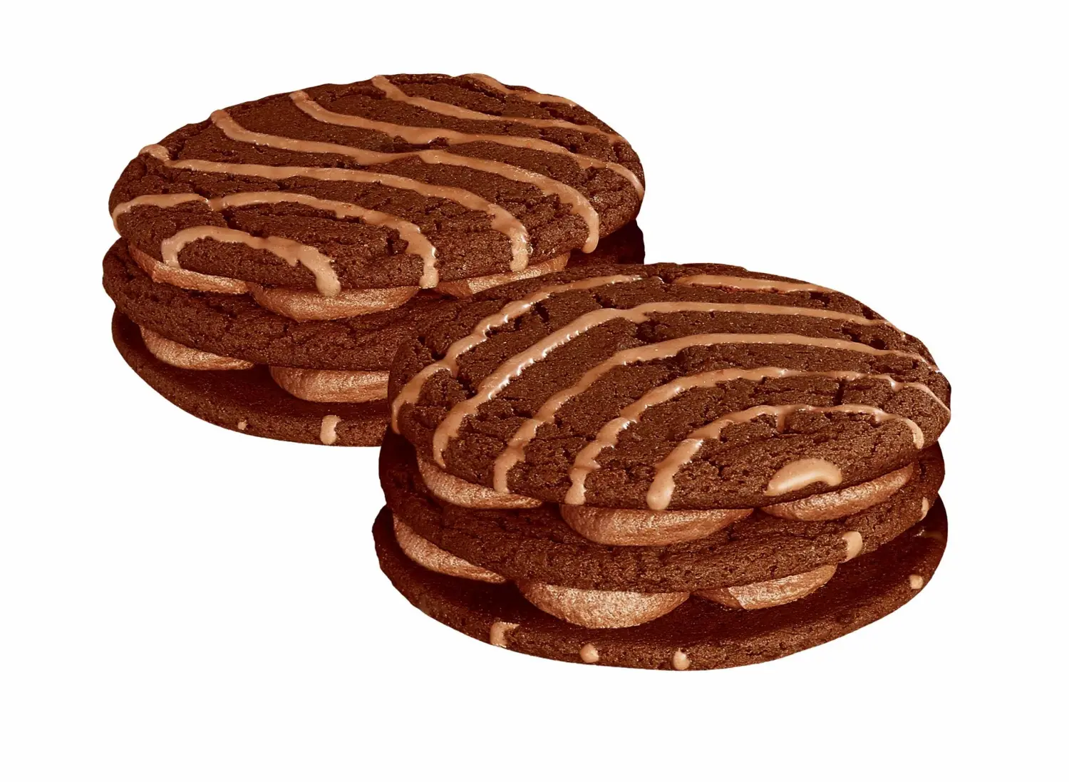 Little Debbie Large Sized Double Decker Rounds, Individually Wrapped (Fudge, Pack of 6)
