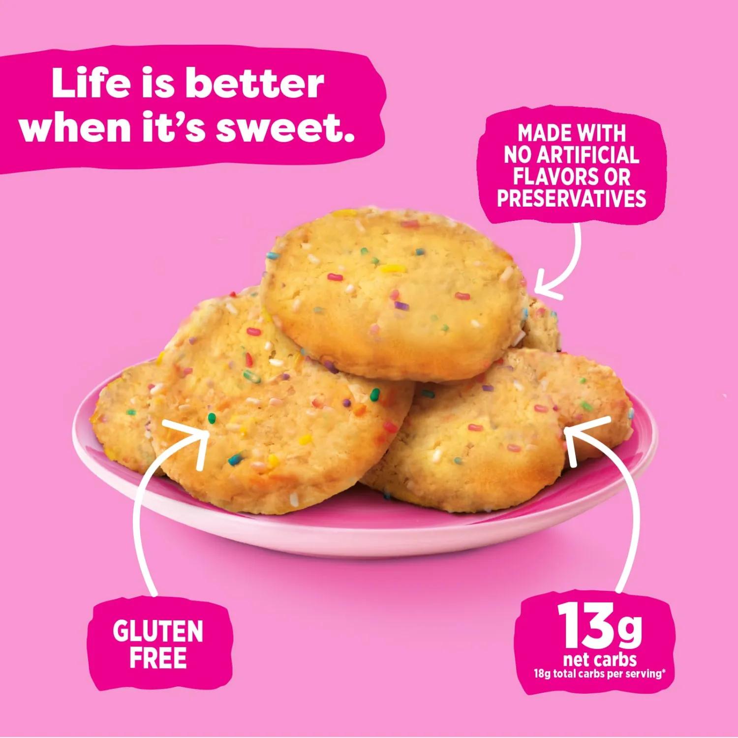 Swerve Confetti Cookie Baking Mix 9.3oz Pouch, 1-Pack