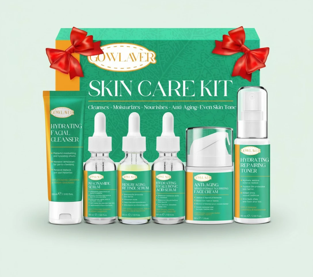 Professional Anti-Aging Skin Care Set Kit for Women Teens,Niacinamide Retinol Serum,Hylunaric Acid Serum,Skincare Gift Set,Facial Skin Care Products,Face Care Routine Kit Christmas Gift Women